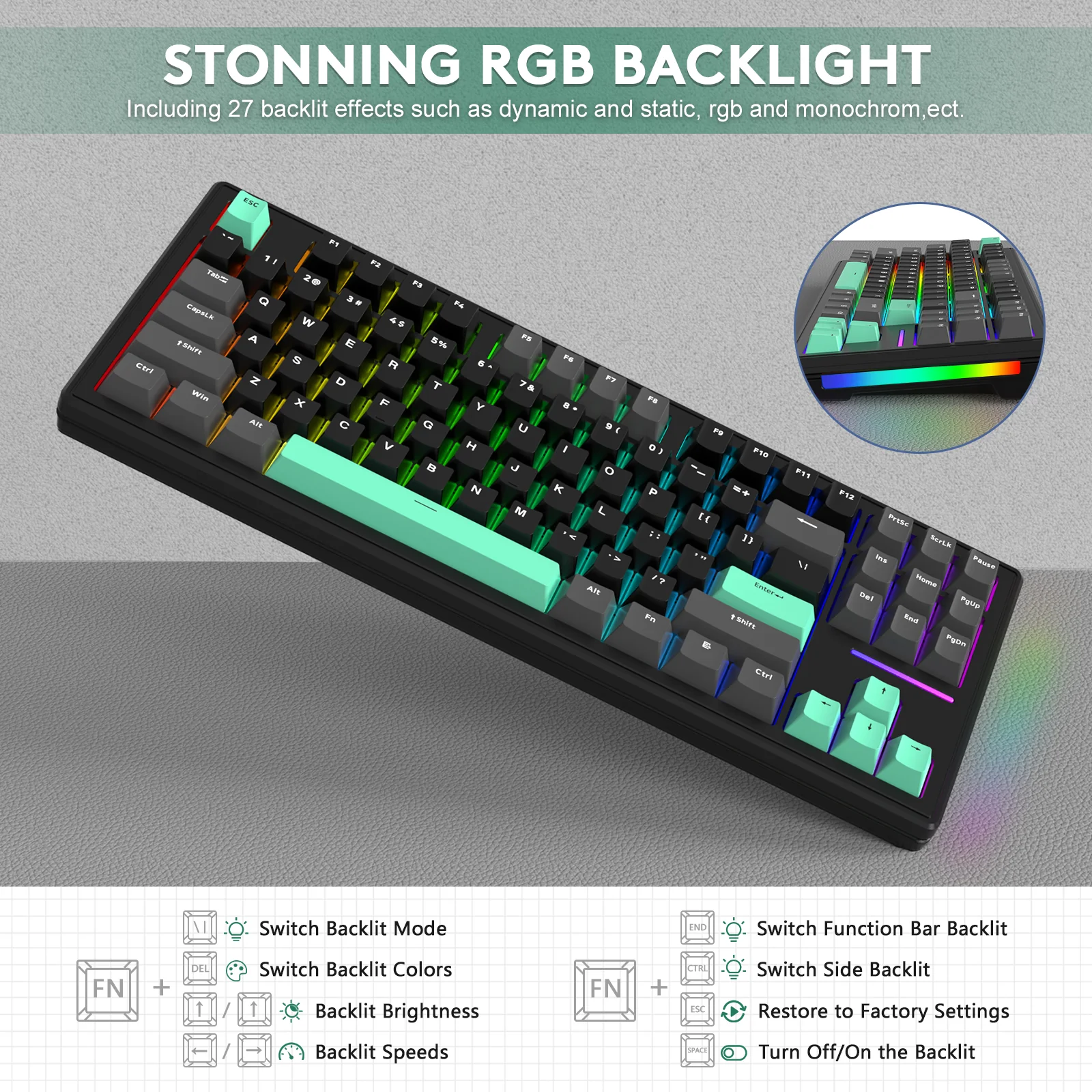 ATTACK SHARK M87 Wireless Mechanical Keyboard 24 ATTACK SHARK M87 Wireless Mechanical Keyboard