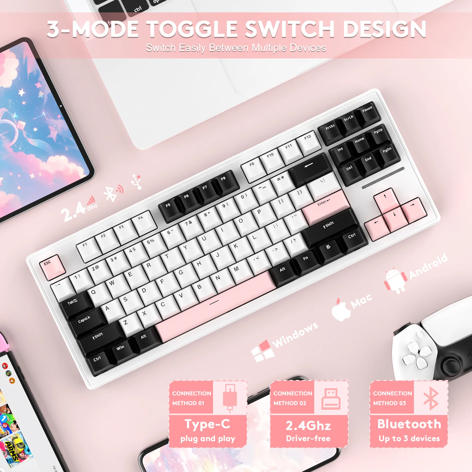 ATTACK SHARK M87 Wireless Mechanical Keyboard 30 ATTACK SHARK M87 Wireless Mechanical Keyboard