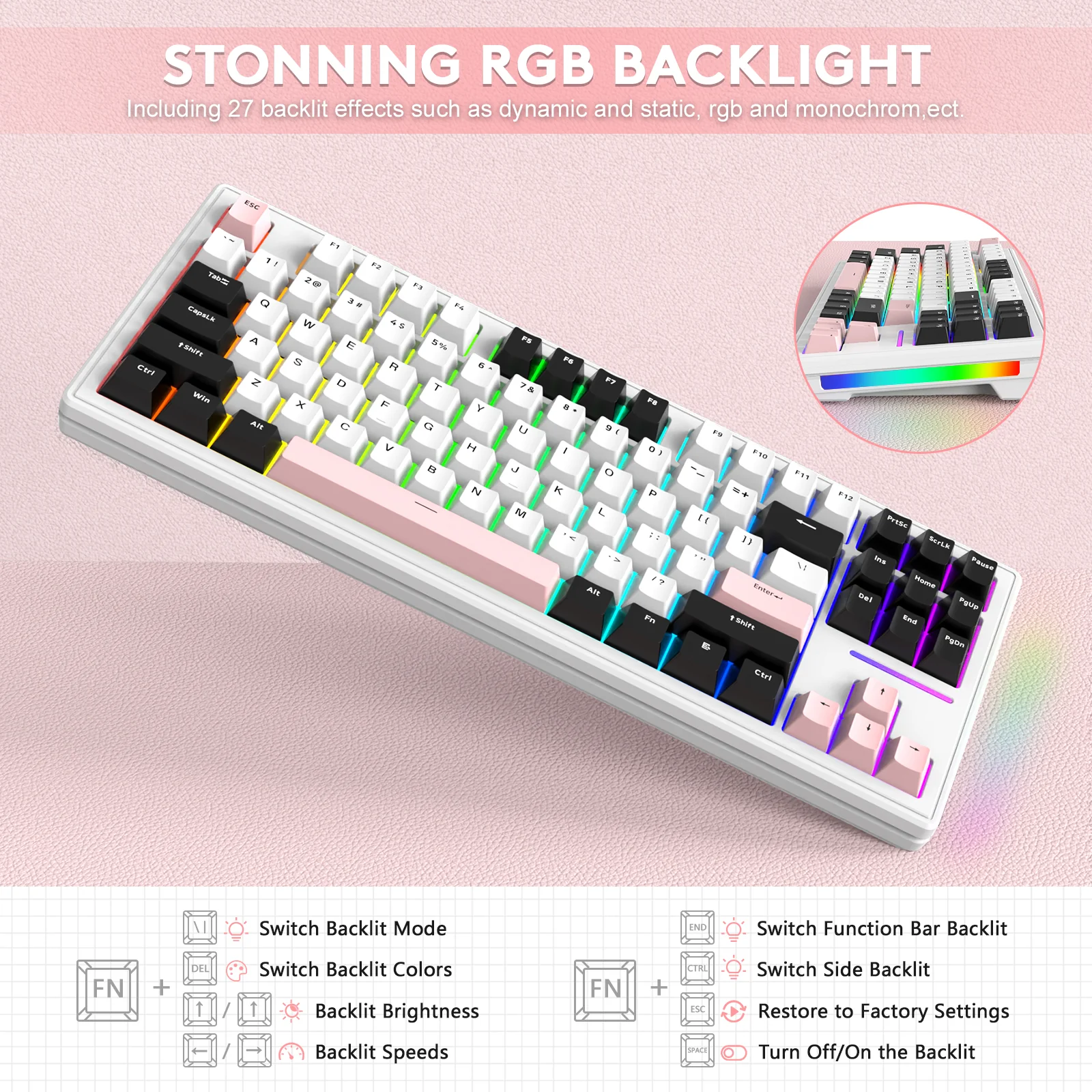 ATTACK SHARK M87 Wireless Mechanical Keyboard 33 ATTACK SHARK M87 Wireless Mechanical Keyboard