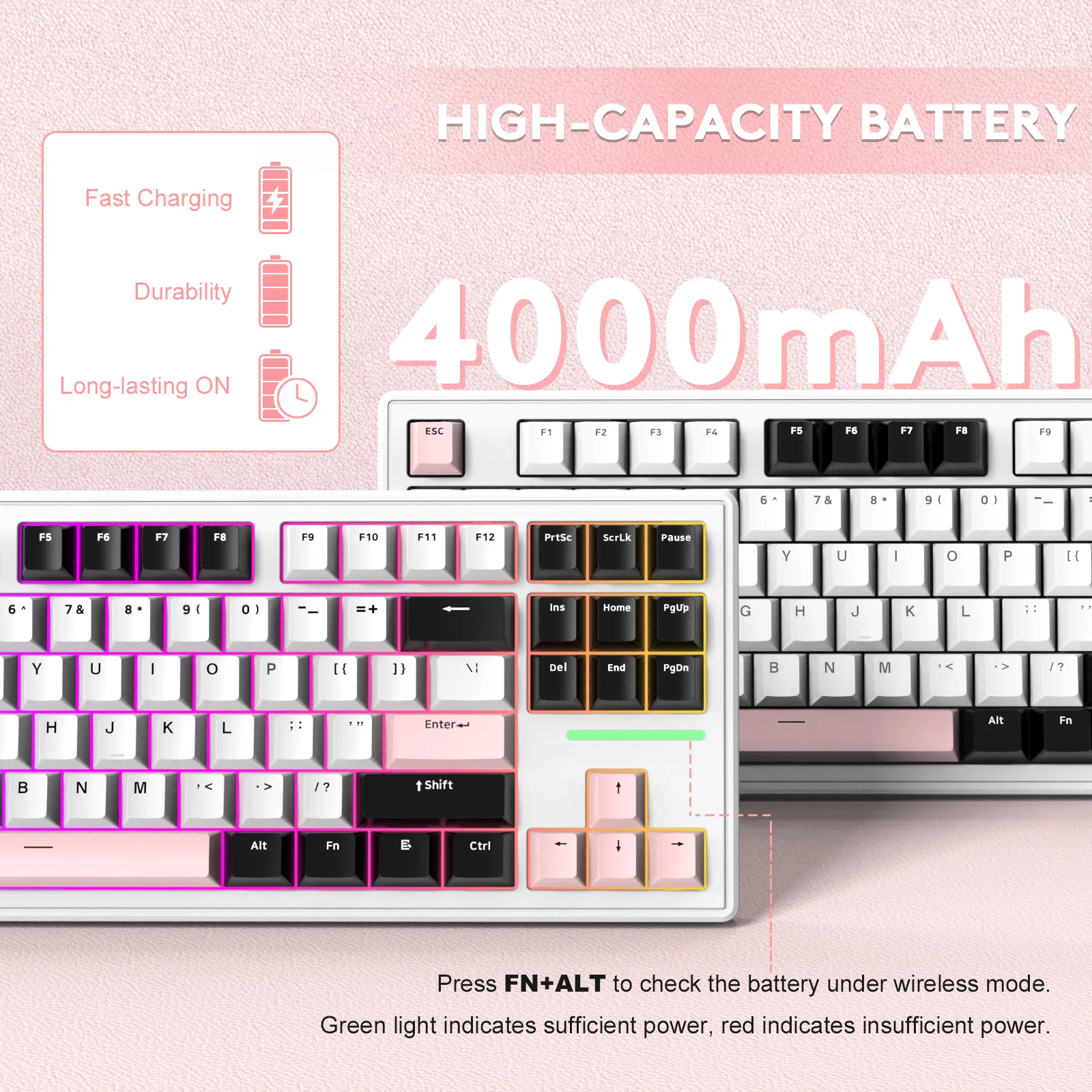 ATTACK SHARK M87 Wireless Mechanical Keyboard 35 ATTACK SHARK M87 Wireless Mechanical Keyboard