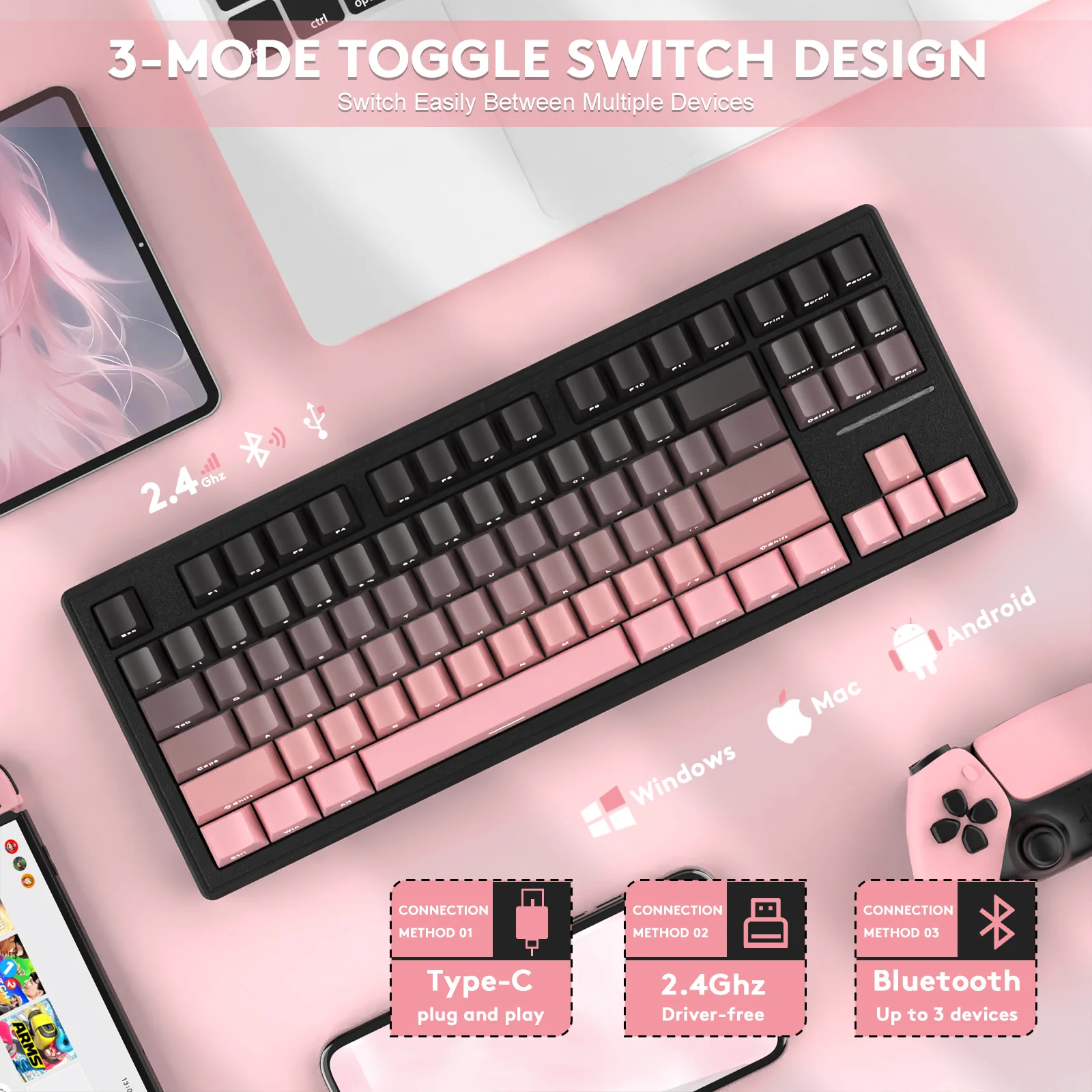 ATTACK SHARK M87 Wireless Mechanical Keyboard 38 ATTACK SHARK M87 Wireless Mechanical Keyboard