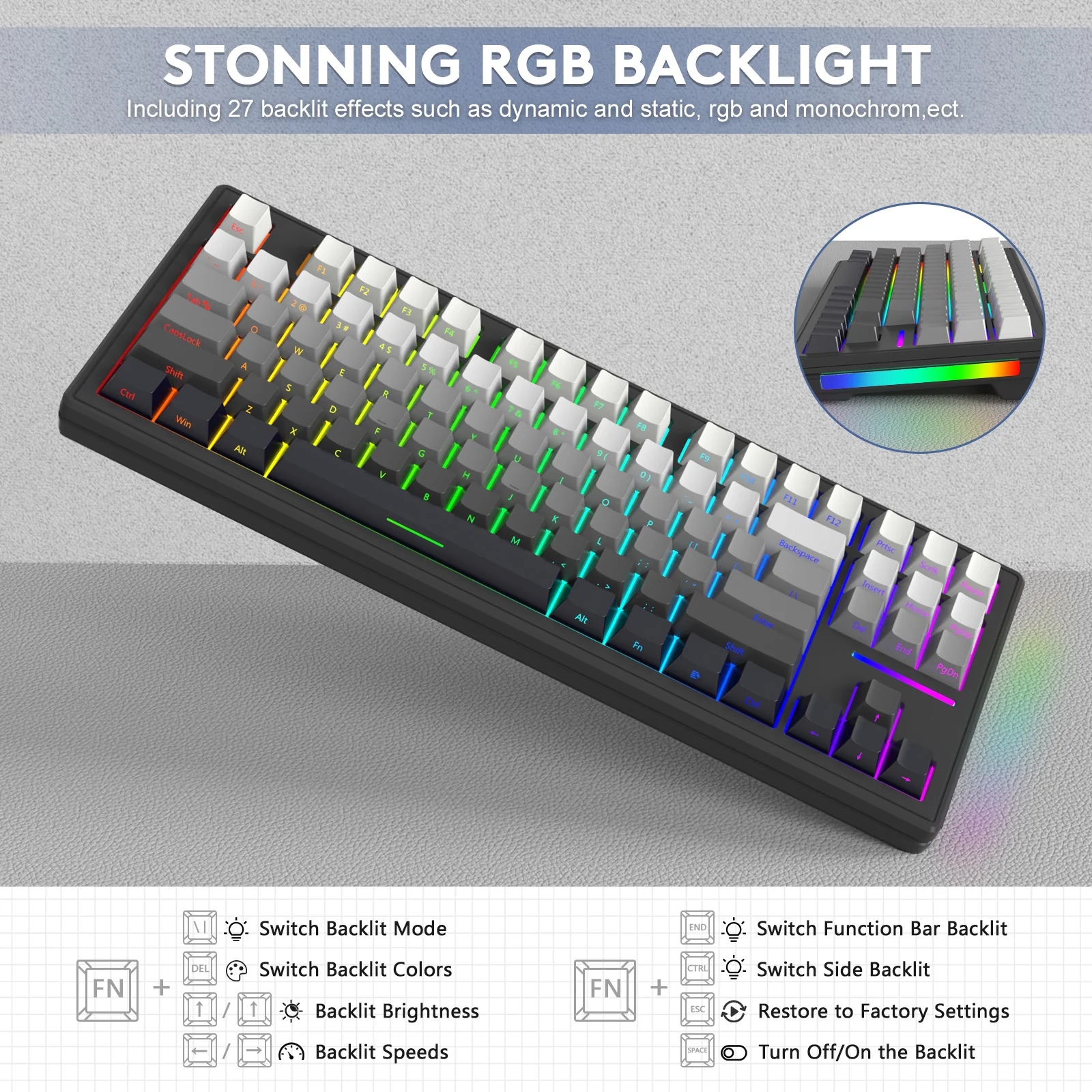 ATTACK SHARK M87 Wireless Mechanical Keyboard 6 ATTACK SHARK M87 Wireless Mechanical Keyboard