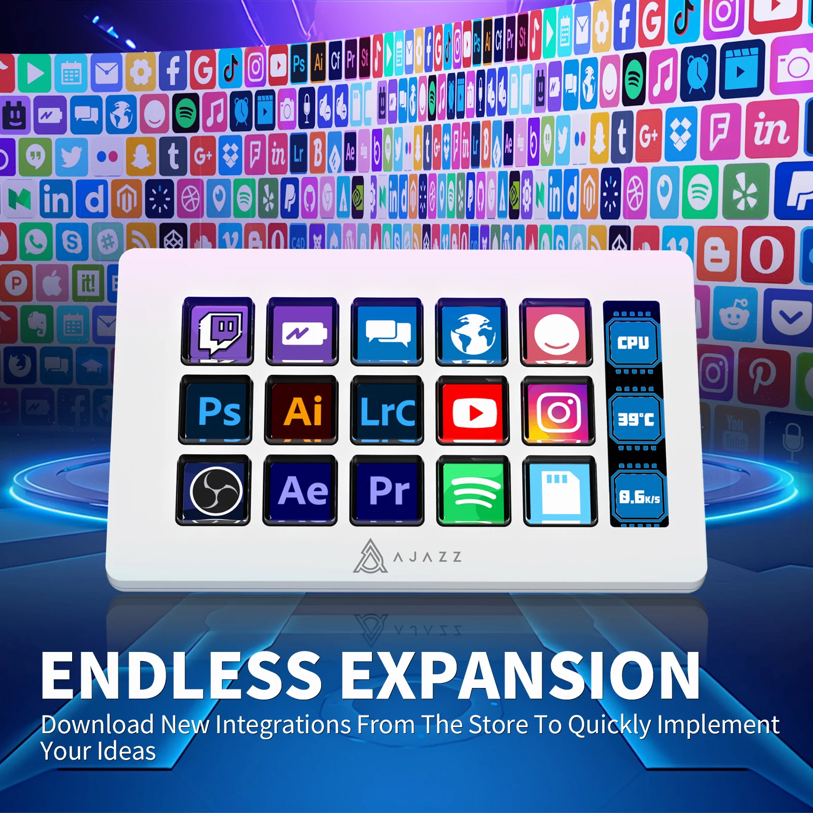 ATTACK SHARK x AJAZZ AKP153 STREAM DECK 5 ATTACK SHARK x AJAZZ AKP153 STREAM DECK