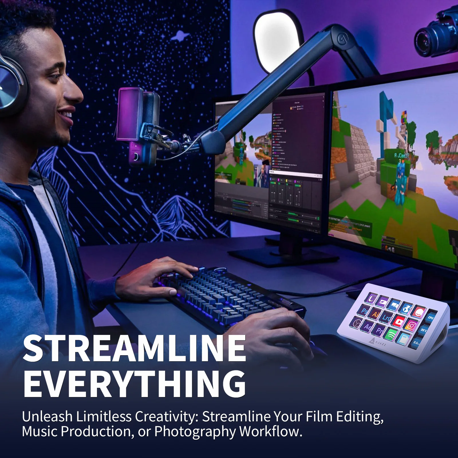 ATTACK SHARK x AJAZZ AKP153 STREAM DECK 7 ATTACK SHARK x AJAZZ AKP153 STREAM DECK