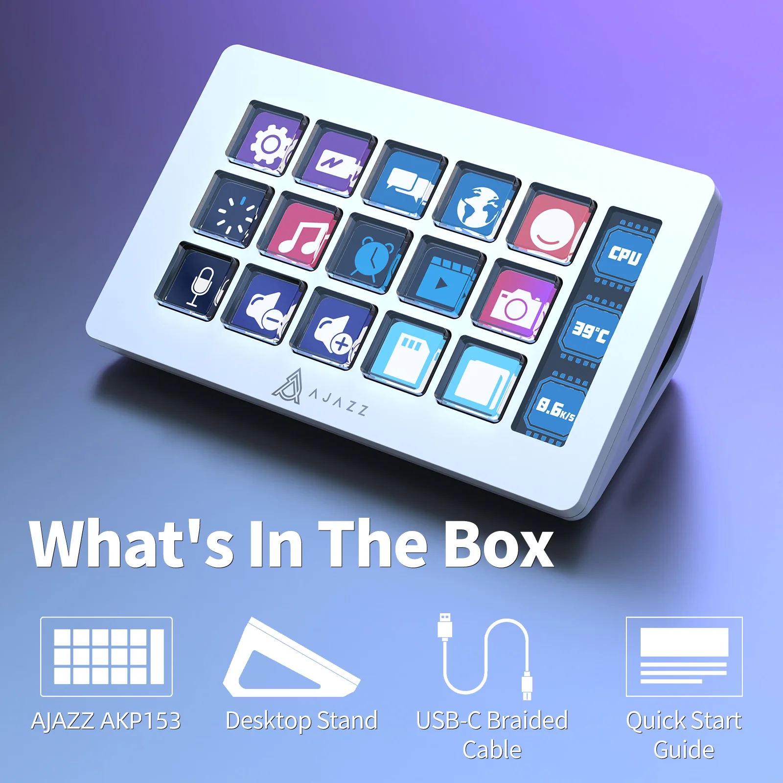 ATTACK SHARK x AJAZZ AKP153 STREAM DECK 9 ATTACK SHARK x AJAZZ AKP153 STREAM DECK