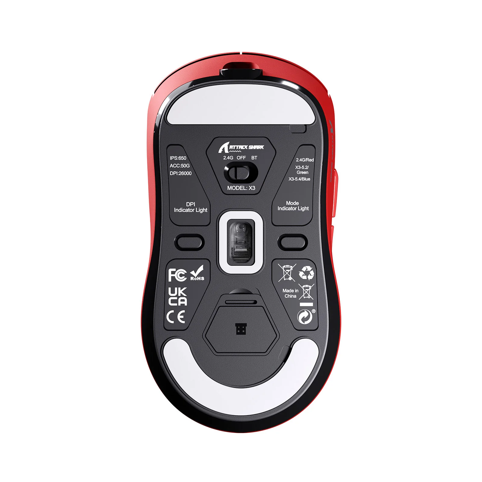 ATTACK SHARK X3 Wireless Gaming Mouse PAW3395 Superlight 30 ATTACK SHARK X3 Wireless Gaming Mouse PAW3395 Superlight