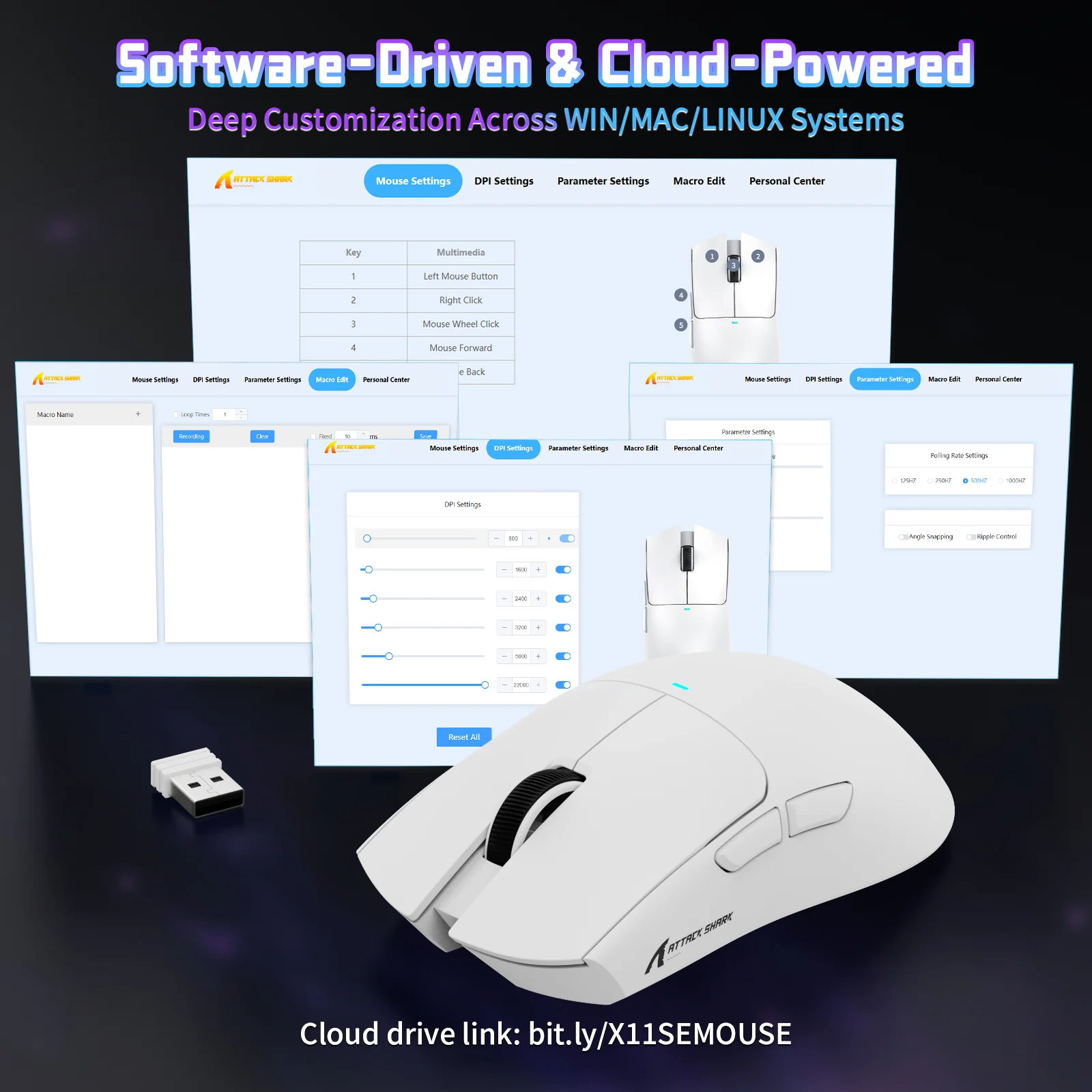 ATTACK SHARK X11SE Wireless Gaming Mouse 5 ATTACK SHARK X11SE Wireless Gaming Mouse