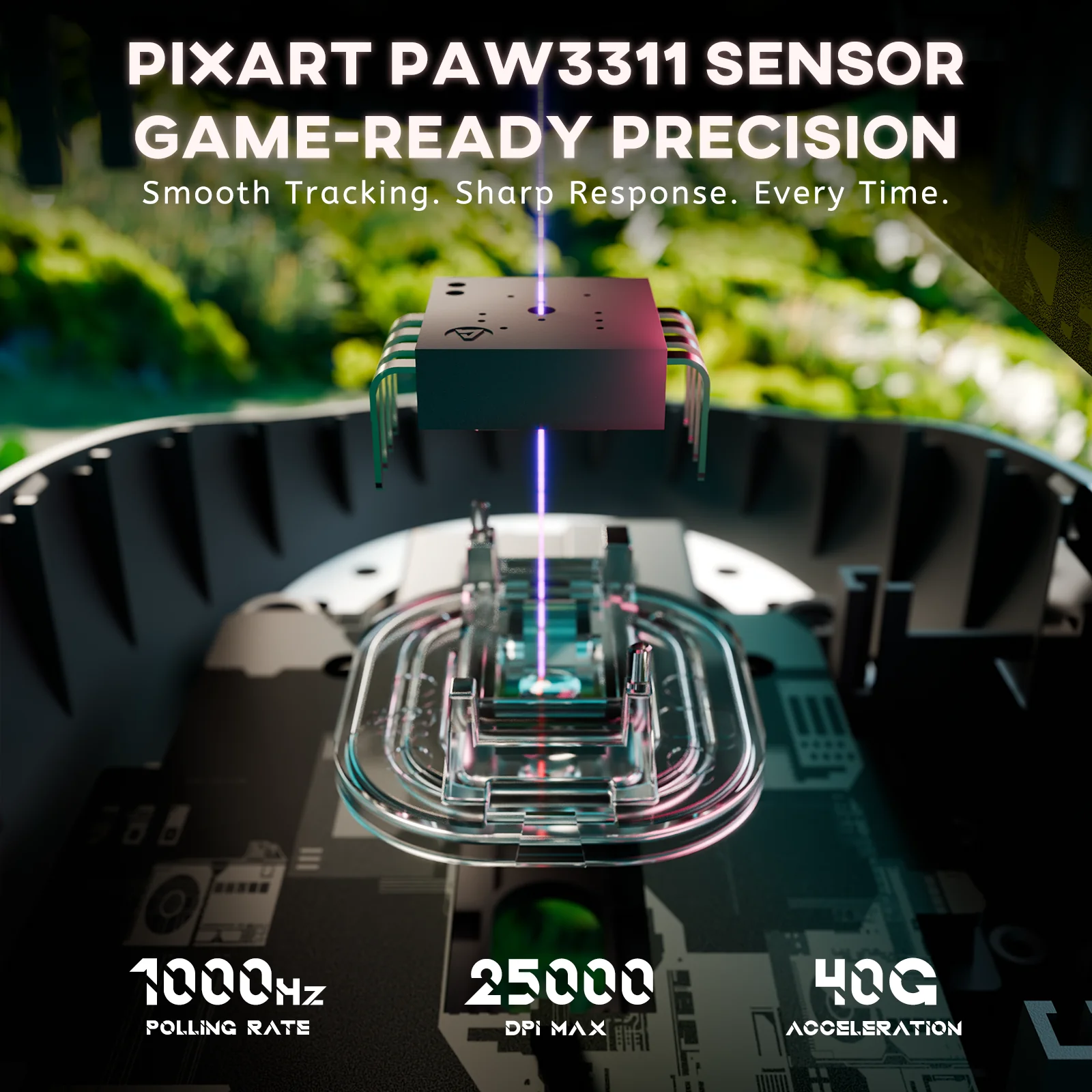 ATTACK SHARK G3 Tri-mode Wireless Gaming Mouse 25000 DPI Ultra Lightweight 31 ATTACK SHARK G3 Tri-mode Wireless Gaming Mouse 25000 DPI Ultra Lightweight