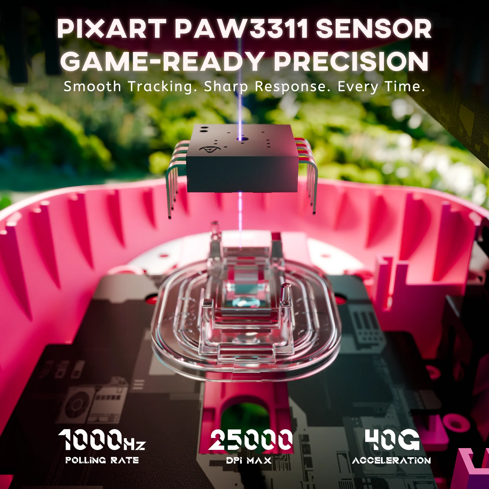 ATTACK SHARK G3 Tri-mode Wireless Gaming Mouse 25000 DPI Ultra Lightweight 49 ATTACK SHARK G3 Tri-mode Wireless Gaming Mouse 25000 DPI Ultra Lightweight