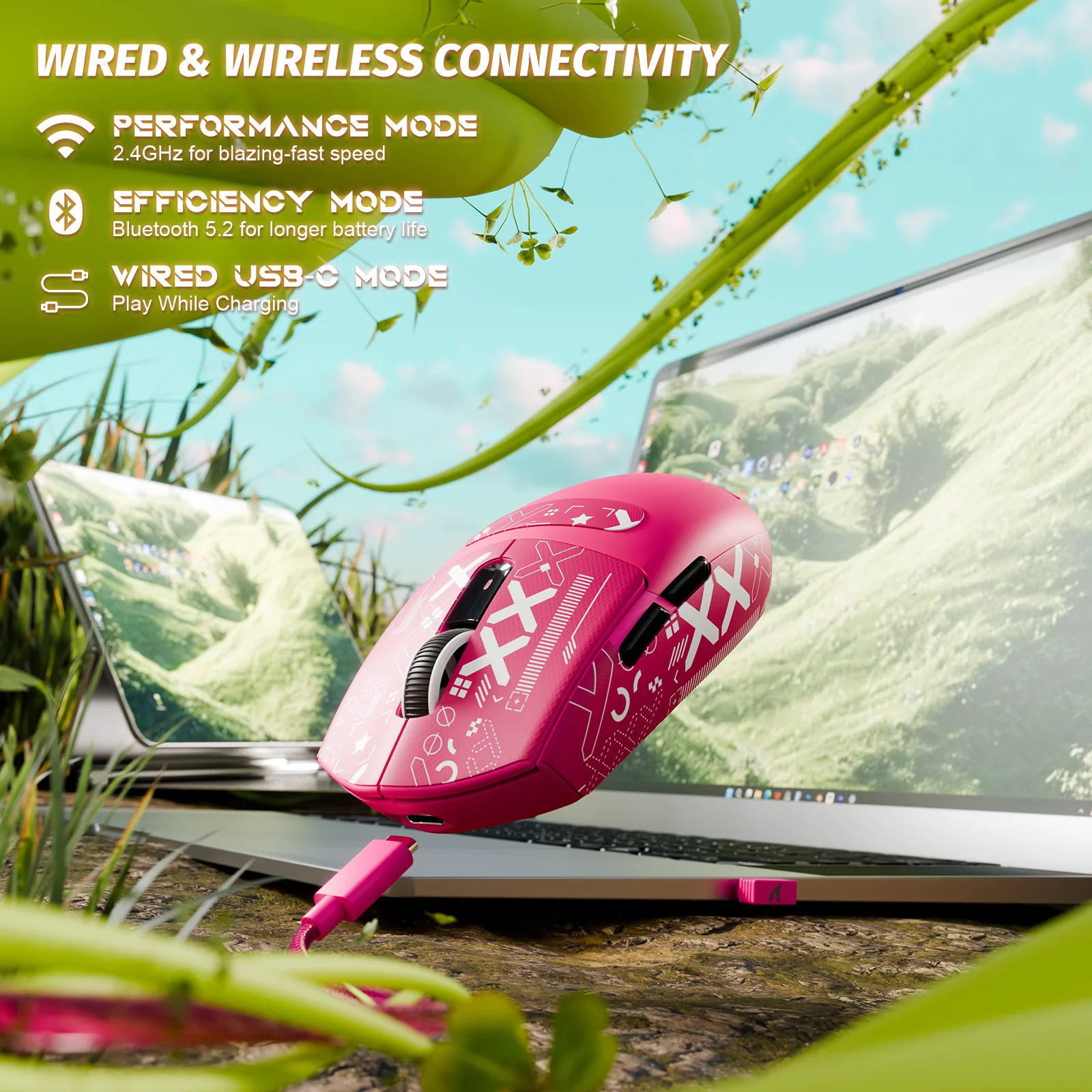 ATTACK SHARK G3 Tri-mode Wireless Gaming Mouse 25000 DPI Ultra Lightweight 51 ATTACK SHARK G3 Tri-mode Wireless Gaming Mouse 25000 DPI Ultra Lightweight