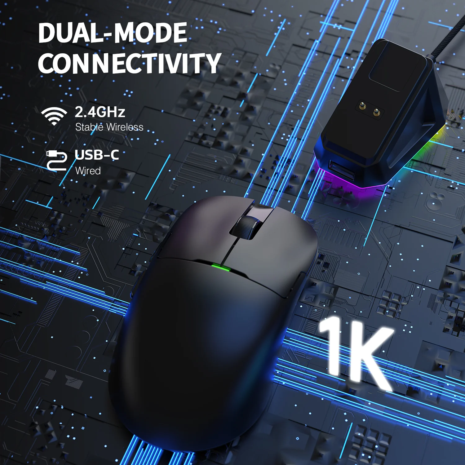 ATTACK SHARK x AJ159P Tri-mode Gaming Mouse with with Magnetic Charging Dock 13 ATTACK SHARK x AJ159P Tri-mode Gaming Mouse with with Magnetic Charging Dock
