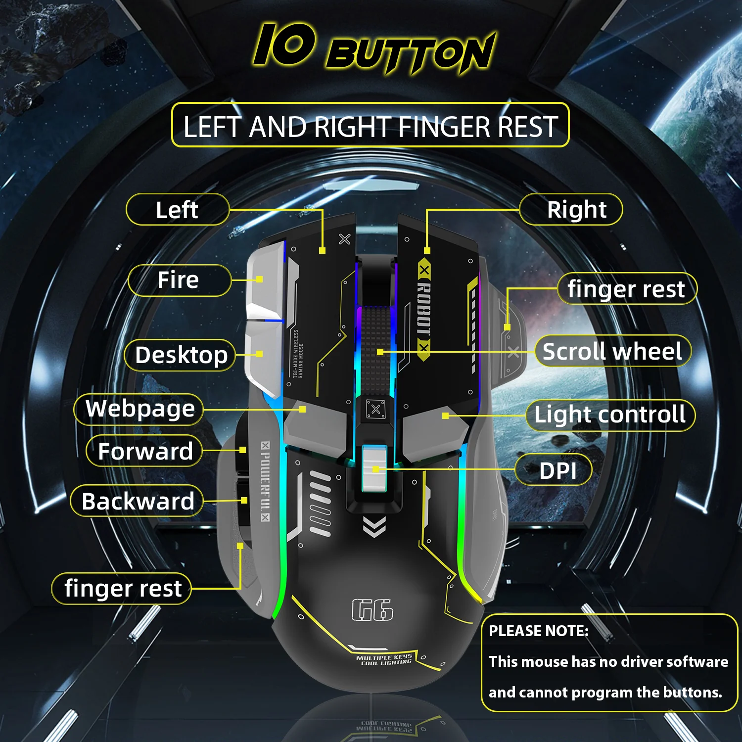 ATTACK SHARK G6 Tri-mode Gaming Mouse 14 ATTACK SHARK G6 Tri-mode Gaming Mouse