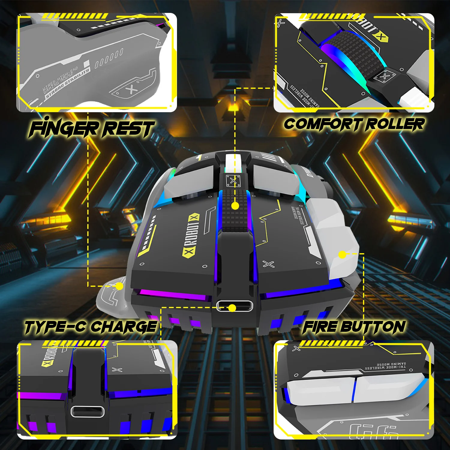 ATTACK SHARK G6 Tri-mode Gaming Mouse 22 ATTACK SHARK G6 Tri-mode Gaming Mouse