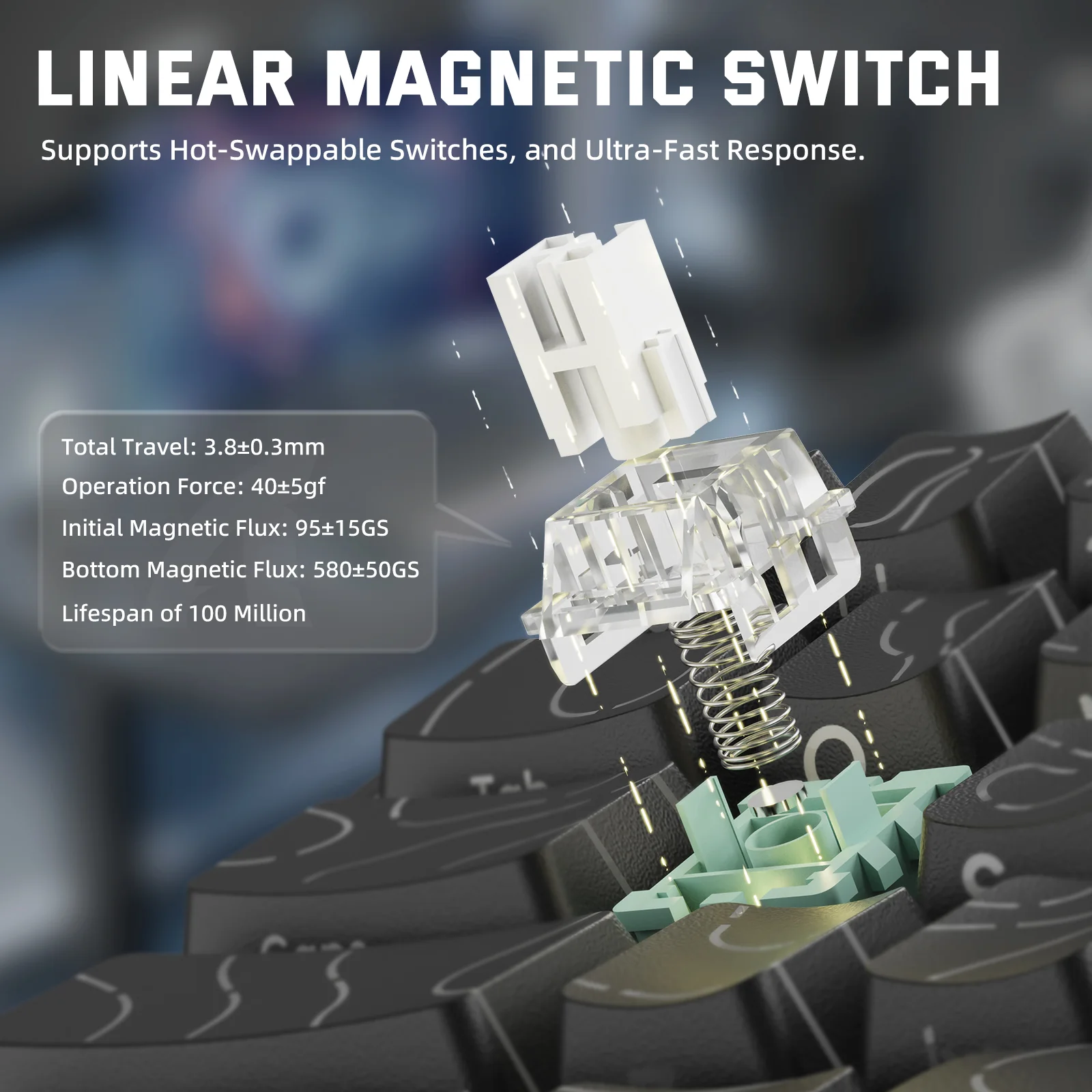 ATTACK SHARK X68PRO HE Wireless Rapid Trigger Keyboard Magnetic Switch 14 ATTACK SHARK X68PRO HE Wireless Rapid Trigger Keyboard Magnetic Switch