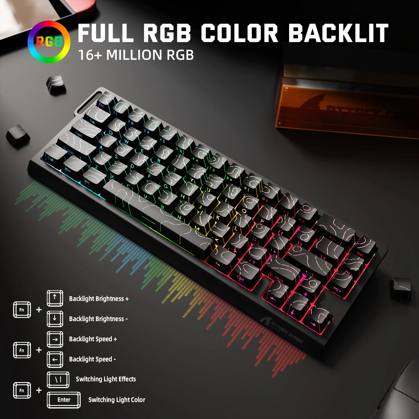 ATTACK SHARK X68PRO HE Wireless Rapid Trigger Keyboard Magnetic Switch 17 ATTACK SHARK X68PRO HE Wireless Rapid Trigger Keyboard Magnetic Switch