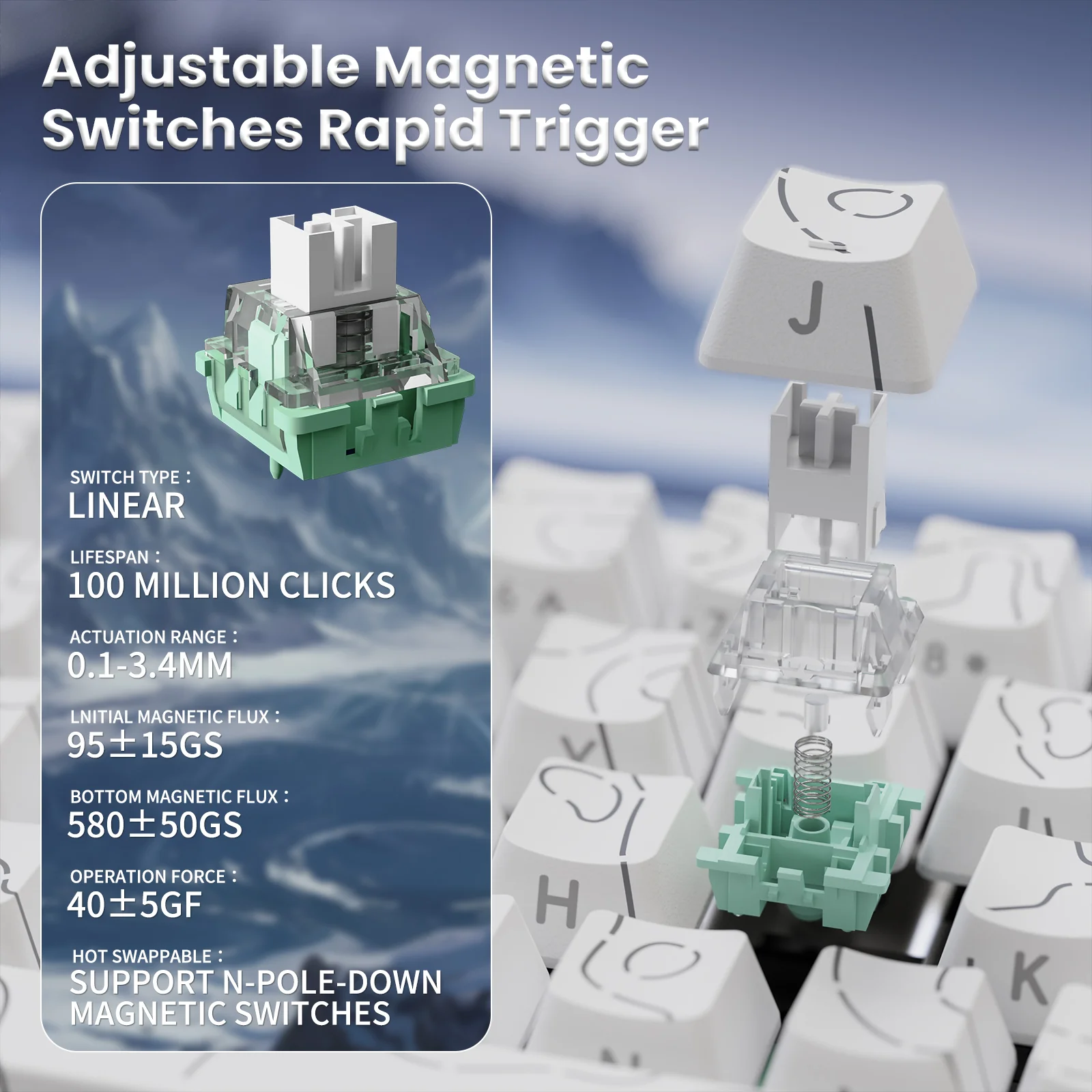 ATTACK SHARK X68PRO HE Wireless Rapid Trigger Keyboard With Coiled Cable 13 ATTACK SHARK X68PRO HE Wireless Rapid Trigger Keyboard With Coiled Cable