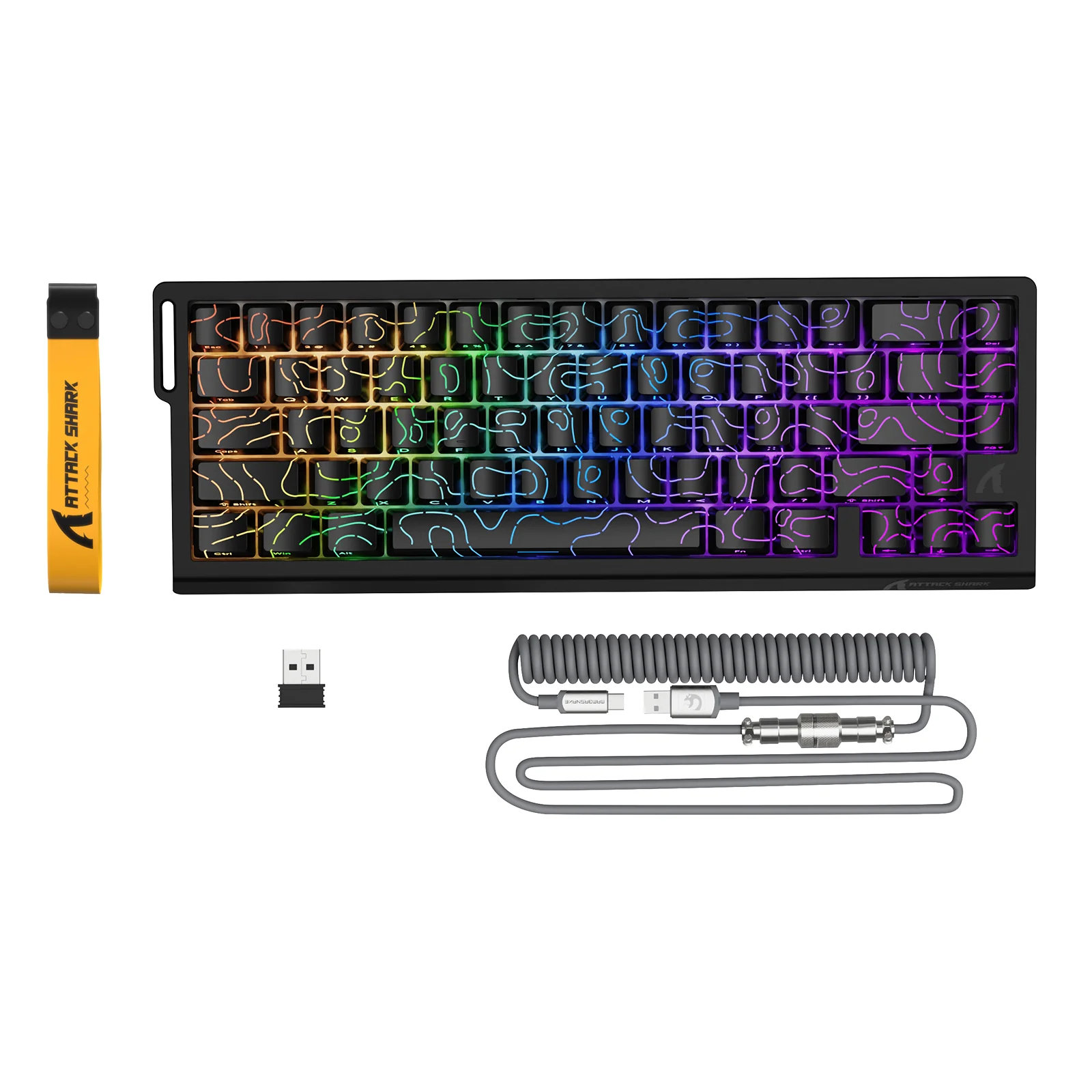ATTACK SHARK X68PRO HE Wireless Rapid Trigger Keyboard With Coiled Cable 19 ATTACK SHARK X68PRO HE Wireless Rapid Trigger Keyboard With Coiled Cable