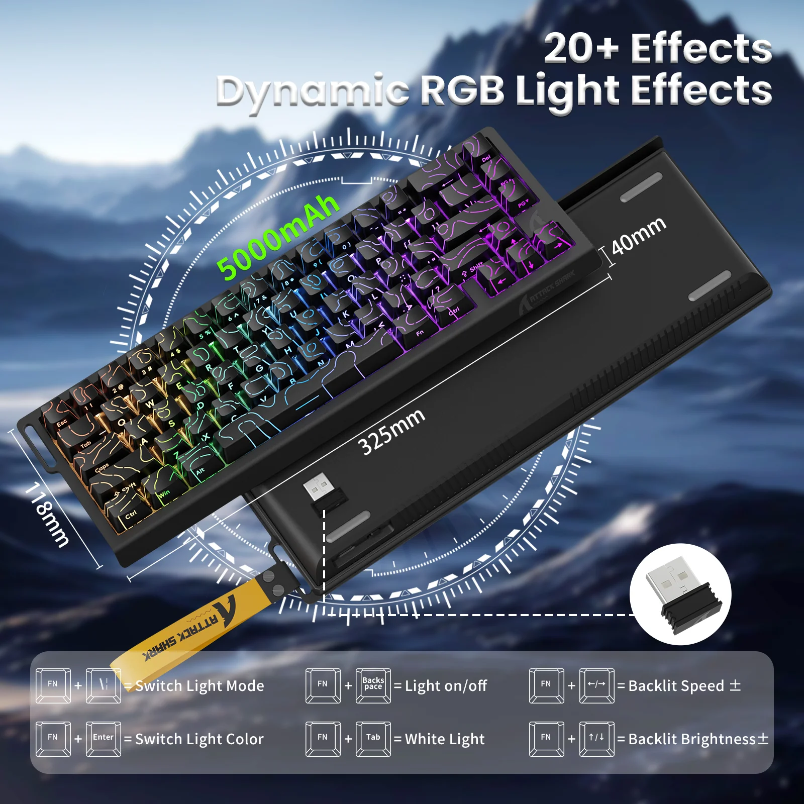 ATTACK SHARK X68PRO HE Wireless Rapid Trigger Keyboard With Coiled Cable 27 ATTACK SHARK X68PRO HE Wireless Rapid Trigger Keyboard With Coiled Cable