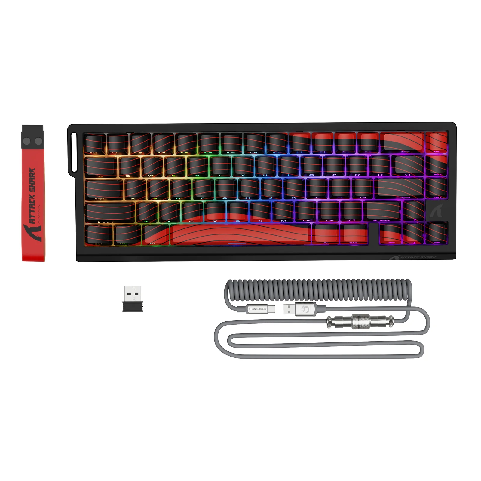 ATTACK SHARK X68PRO HE Wireless Rapid Trigger Keyboard With Coiled Cable 28 ATTACK SHARK X68PRO HE Wireless Rapid Trigger Keyboard With Coiled Cable