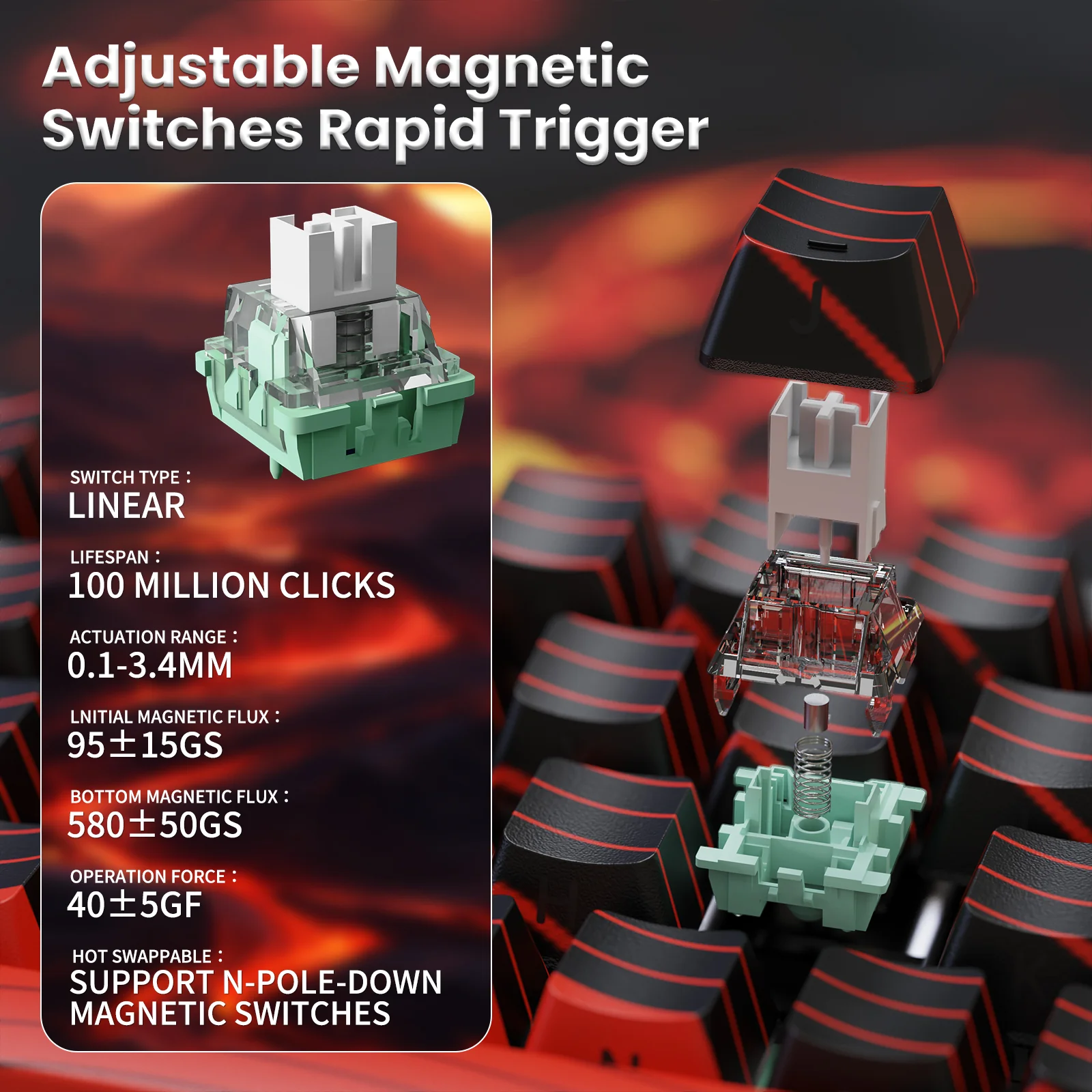 ATTACK SHARK X68PRO HE Wireless Rapid Trigger Keyboard With Coiled Cable 34 ATTACK SHARK X68PRO HE Wireless Rapid Trigger Keyboard With Coiled Cable