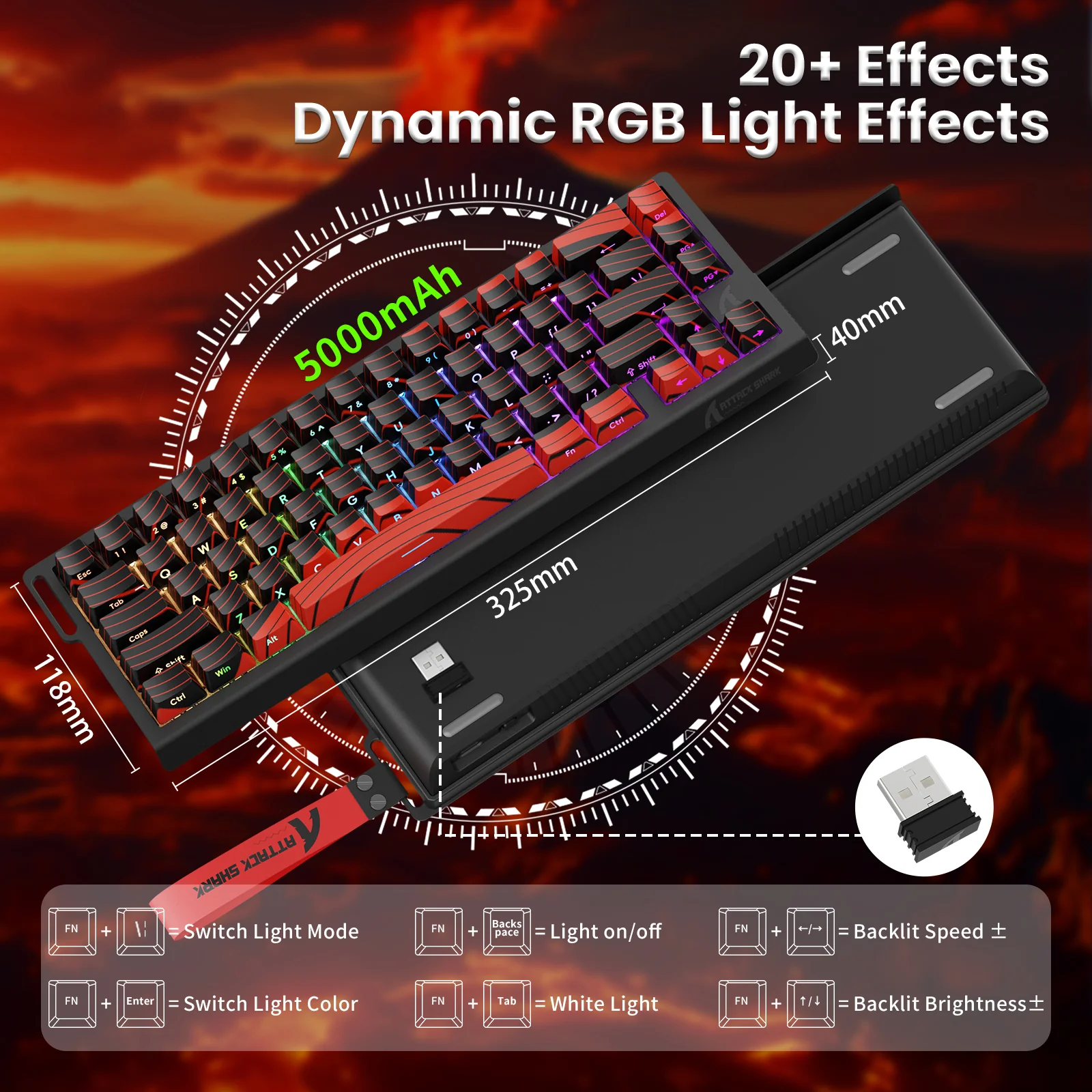ATTACK SHARK X68PRO HE Wireless Rapid Trigger Keyboard With Coiled Cable 36 ATTACK SHARK X68PRO HE Wireless Rapid Trigger Keyboard With Coiled Cable