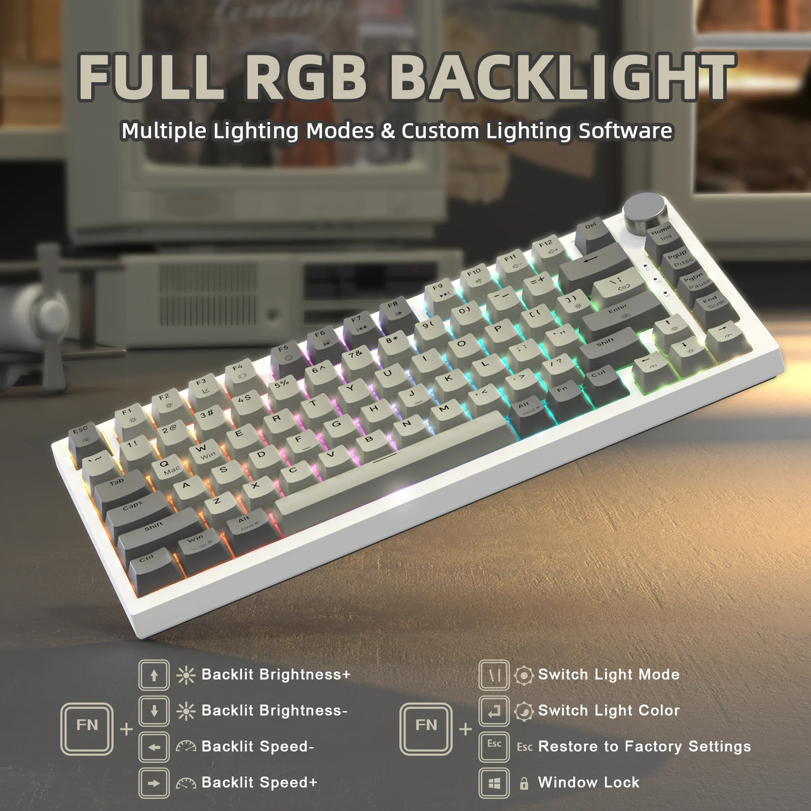 ATTACK SHARK K85 Rapid Trigger Keyboard Magnetic Switch 14 ATTACK SHARK K85 Rapid Trigger Keyboard Magnetic Switch