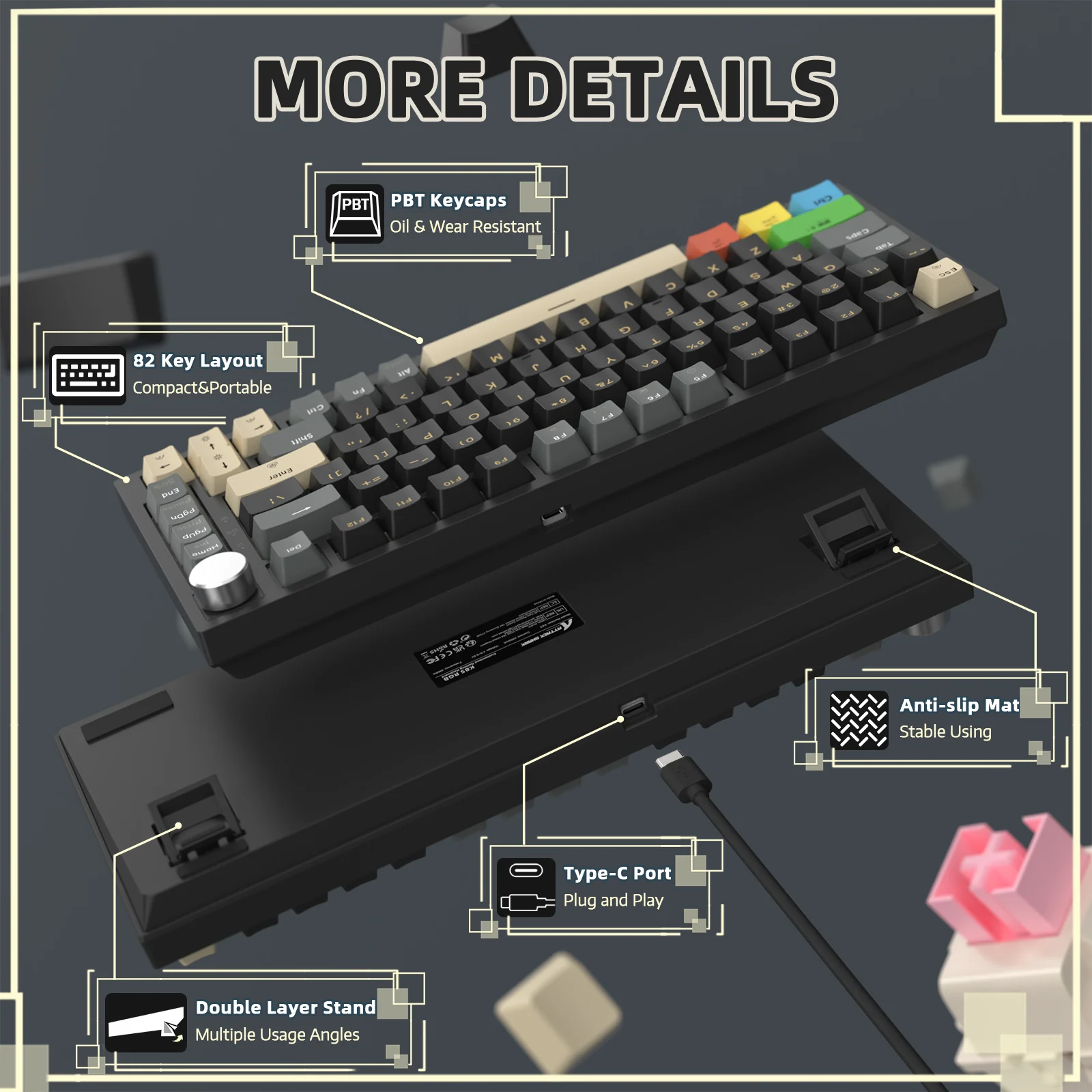 ATTACK SHARK K85 Rapid Trigger Keyboard Magnetic Switch 38 ATTACK SHARK K85 Rapid Trigger Keyboard Magnetic Switch