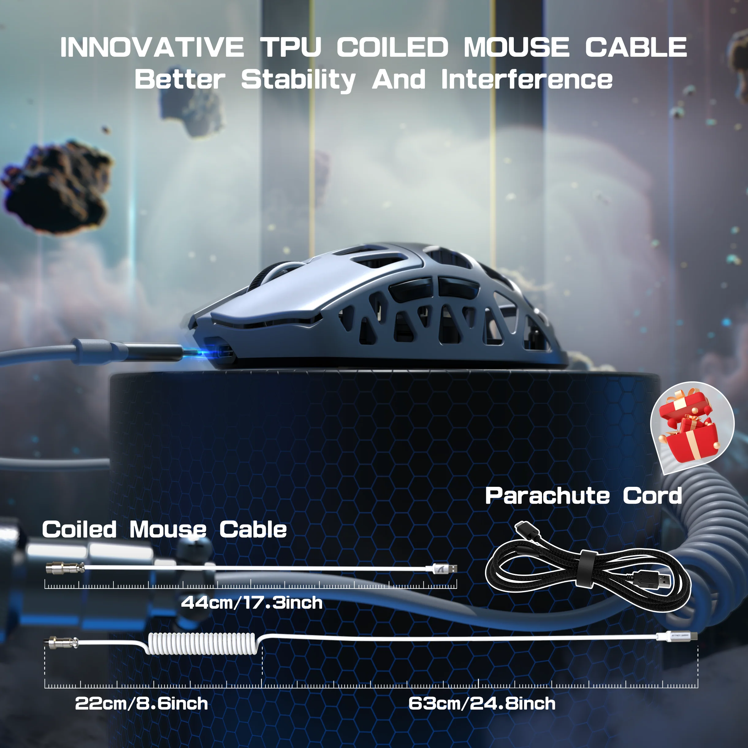 ATTACK SHARK R3PRO Magnesium Alloy Gaming Mouse 8K with Coiled Cable 17 ATTACK SHARK R3PRO Magnesium Alloy Gaming Mouse 8K with Coiled Cable