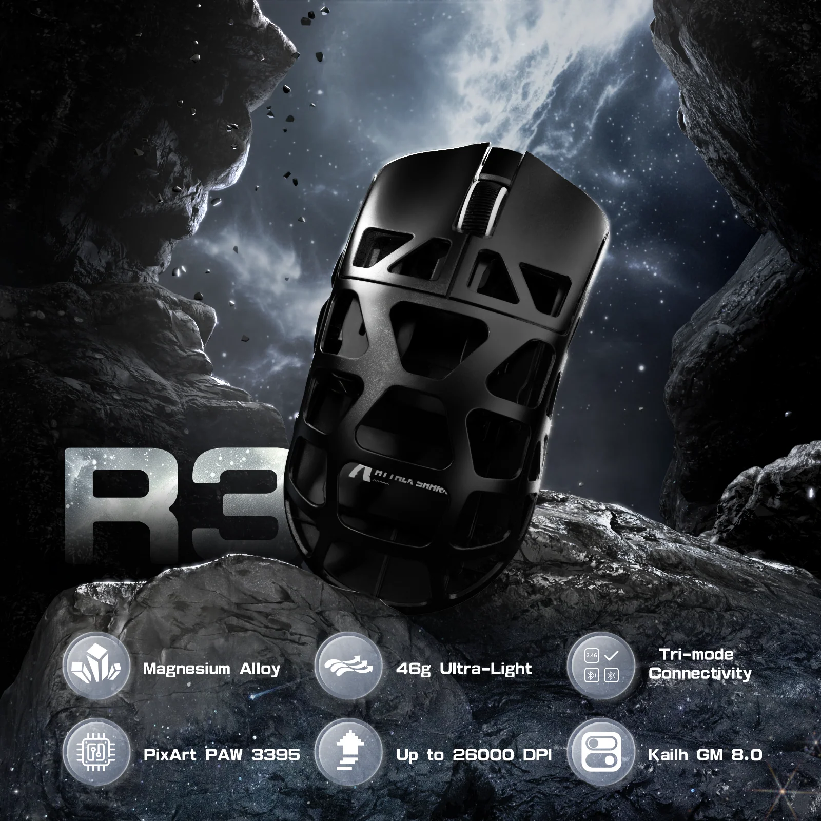 ATTACK SHARK R3PRO Magnesium Alloy Gaming Mouse 8K with Coiled Cable 20 ATTACK SHARK R3PRO Magnesium Alloy Gaming Mouse 8K with Coiled Cable