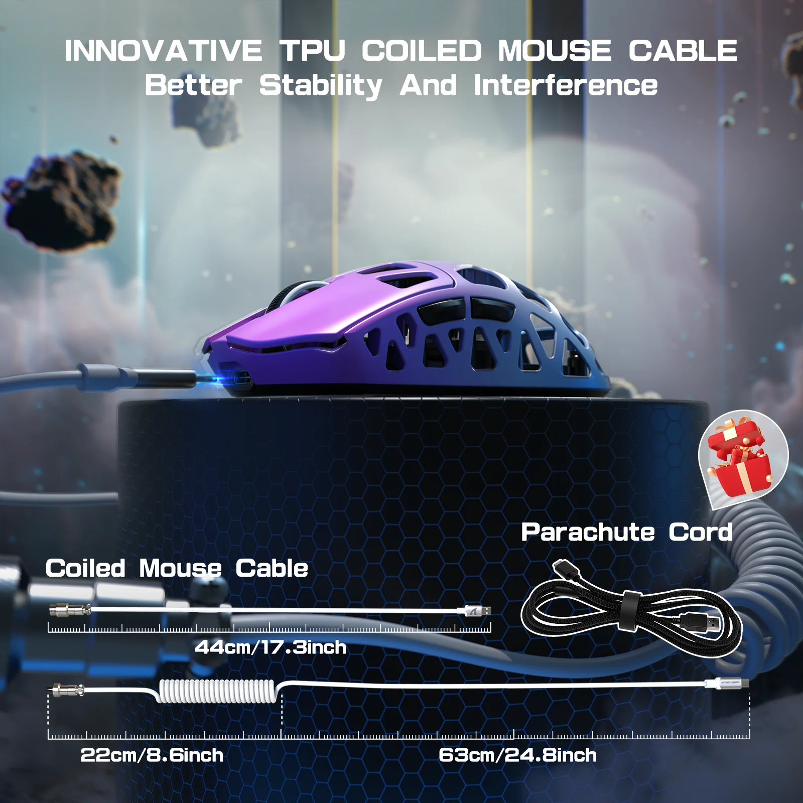 ATTACK SHARK R3PRO Magnesium Alloy Gaming Mouse 8K with Coiled Cable 33 ATTACK SHARK R3PRO Magnesium Alloy Gaming Mouse 8K with Coiled Cable
