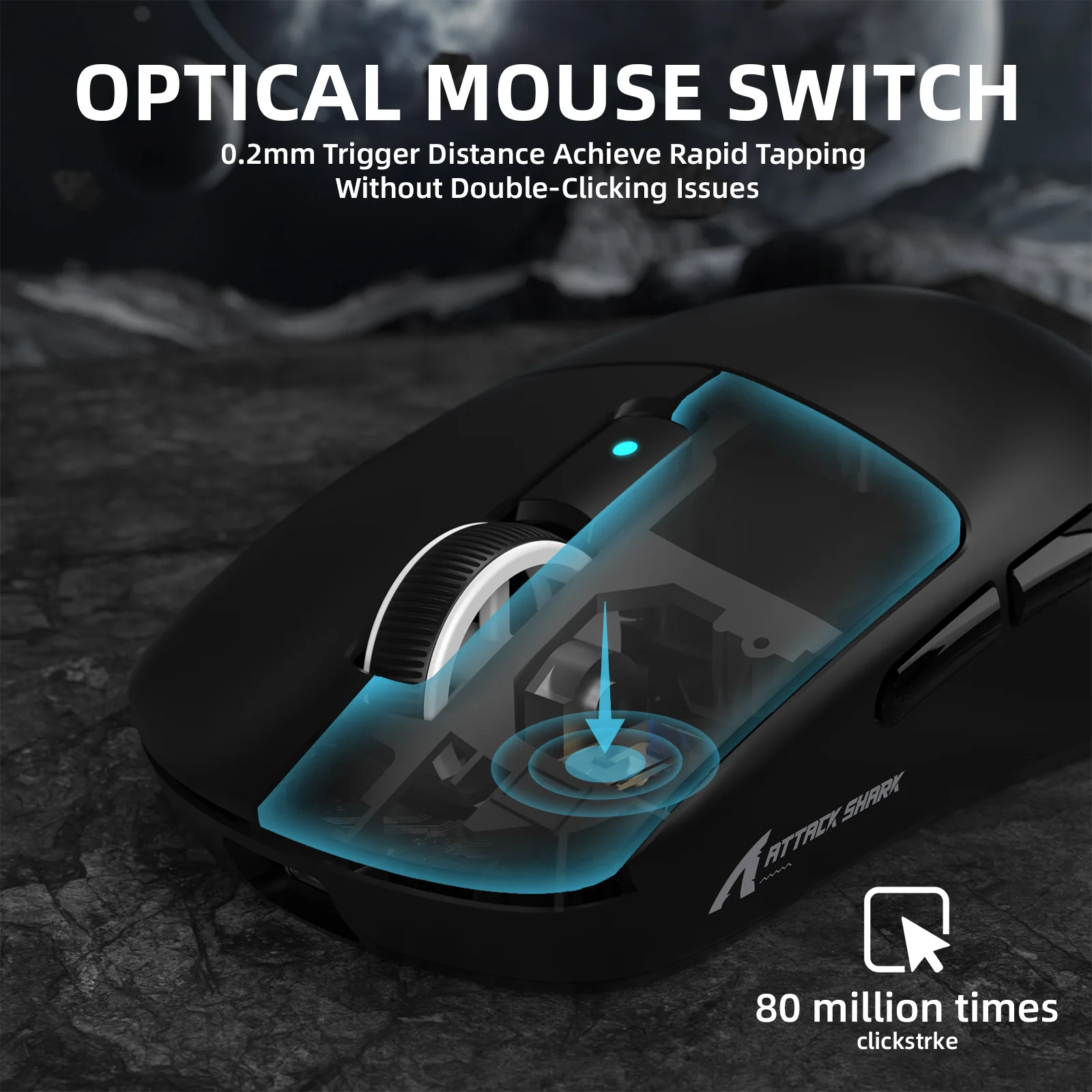 ATTACK SHARK R6PRO LIGHTSPEED Wireless Gaming Mouse 4 ATTACK SHARK R6PRO LIGHTSPEED Wireless Gaming Mouse