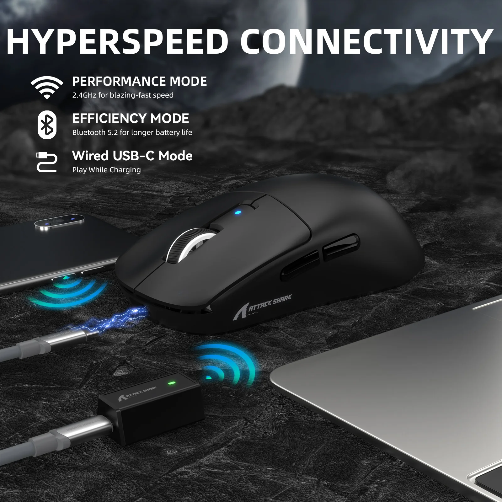 ATTACK SHARK R6PRO LIGHTSPEED Wireless Gaming Mouse 6 ATTACK SHARK R6PRO LIGHTSPEED Wireless Gaming Mouse