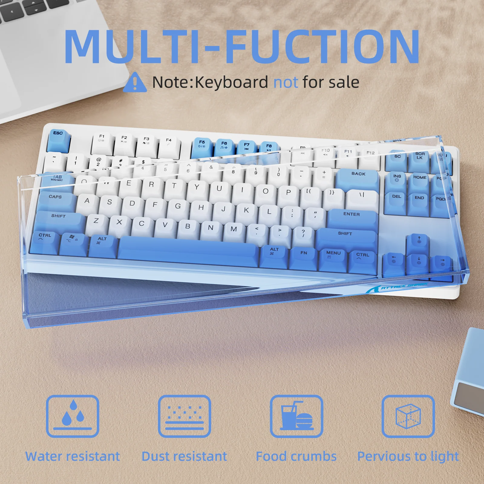 ATTACK SHARK 87 Keys Keyboard Dust Cover 19 ATTACK SHARK 87 Keys Keyboard Dust Cover