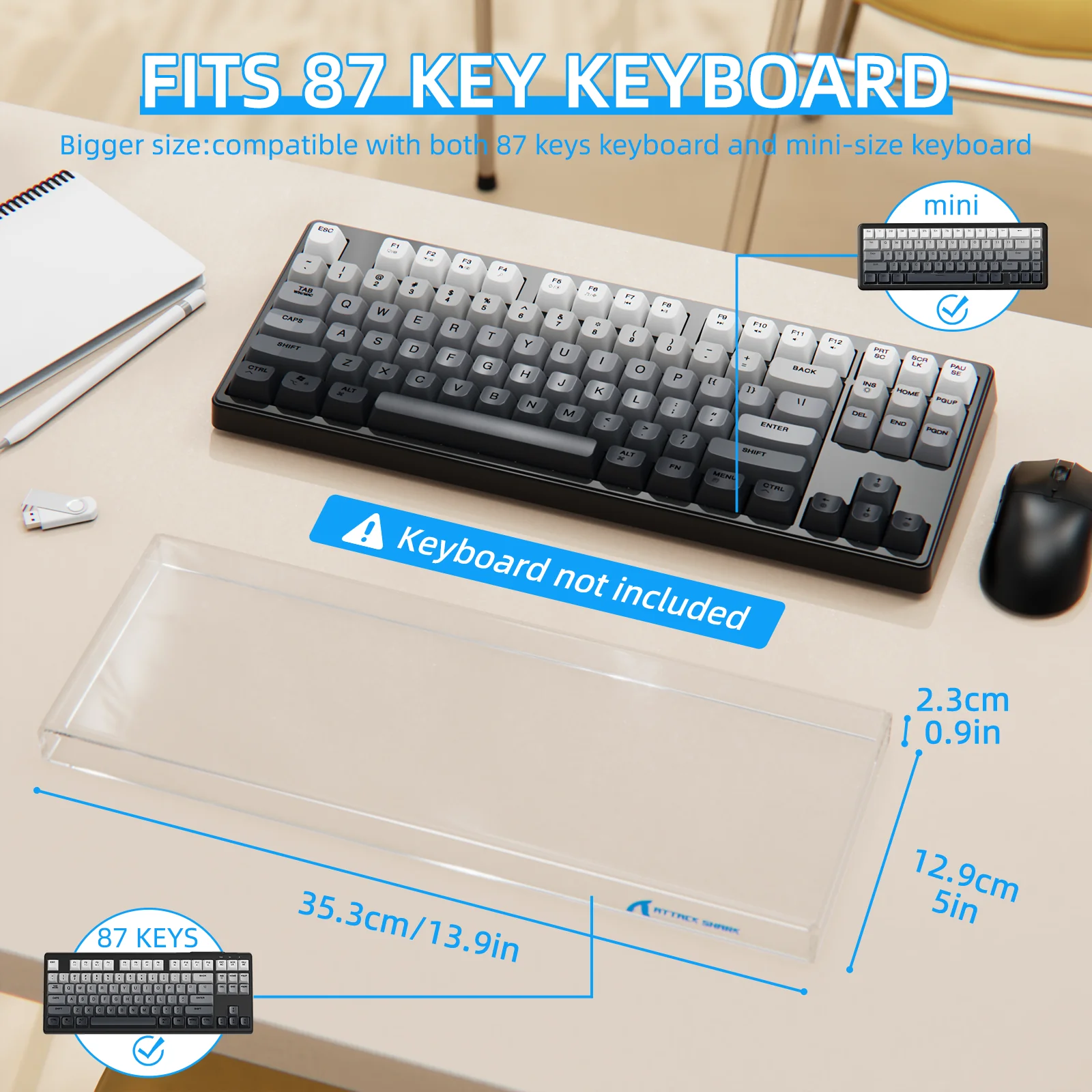 ATTACK SHARK 87 Keys Keyboard Dust Cover 4 ATTACK SHARK 87 Keys Keyboard Dust Cover