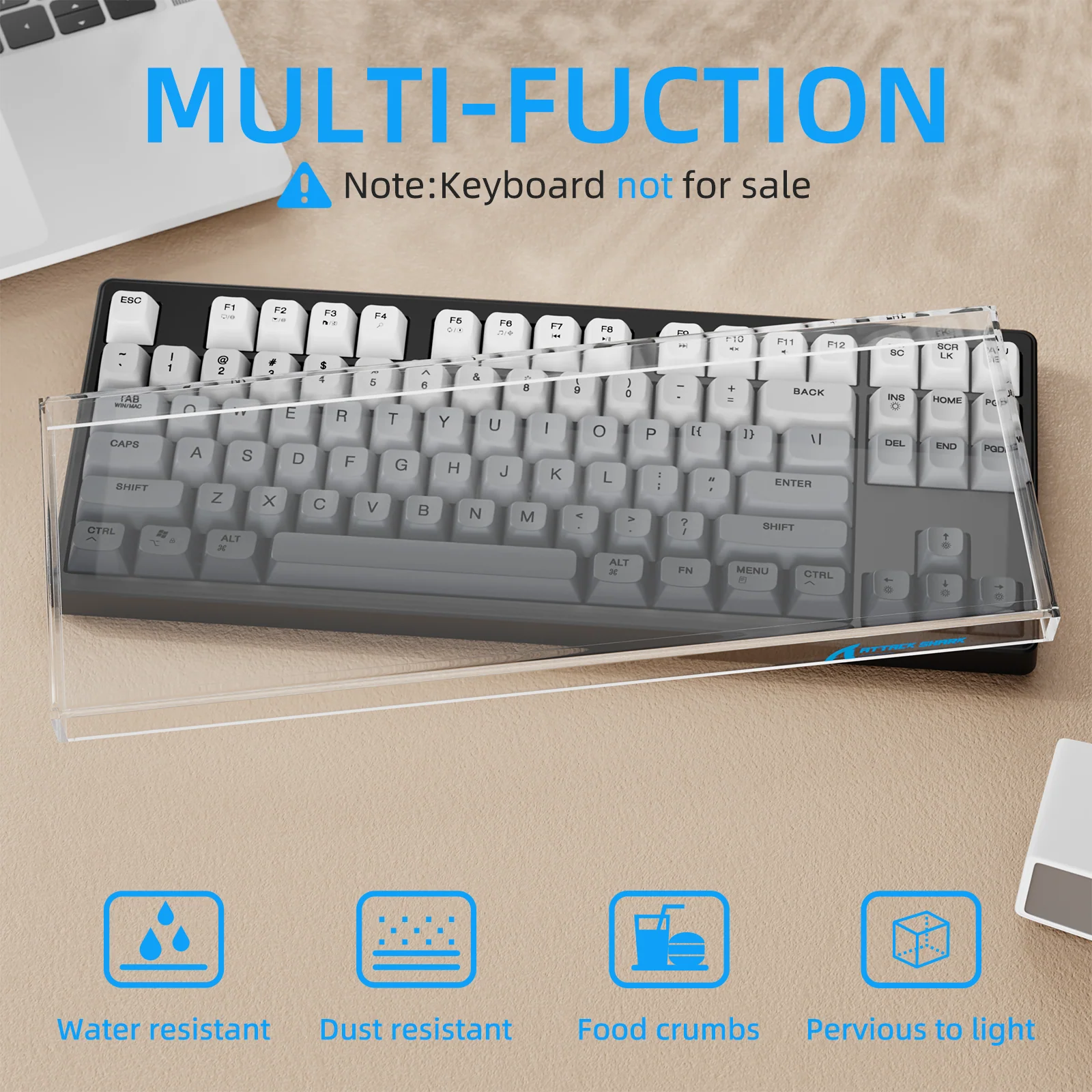 ATTACK SHARK 87 Keys Keyboard Dust Cover 5 ATTACK SHARK 87 Keys Keyboard Dust Cover