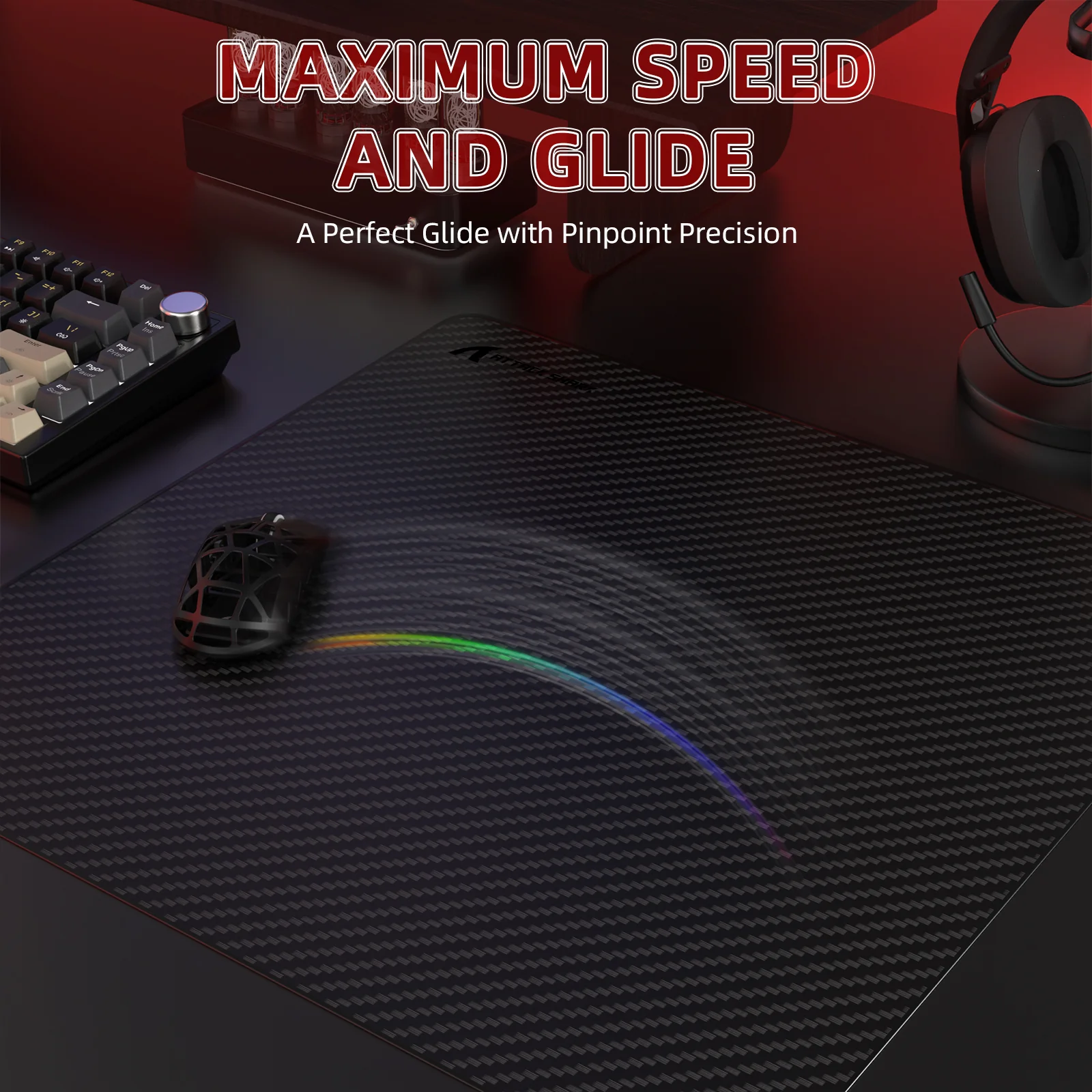 ATTACK SHARK CM04 Genuine Carbon Fiber eSport Gaming Mousepad 13 ATTACK SHARK CM04 Genuine Carbon Fiber eSport Gaming Mousepad