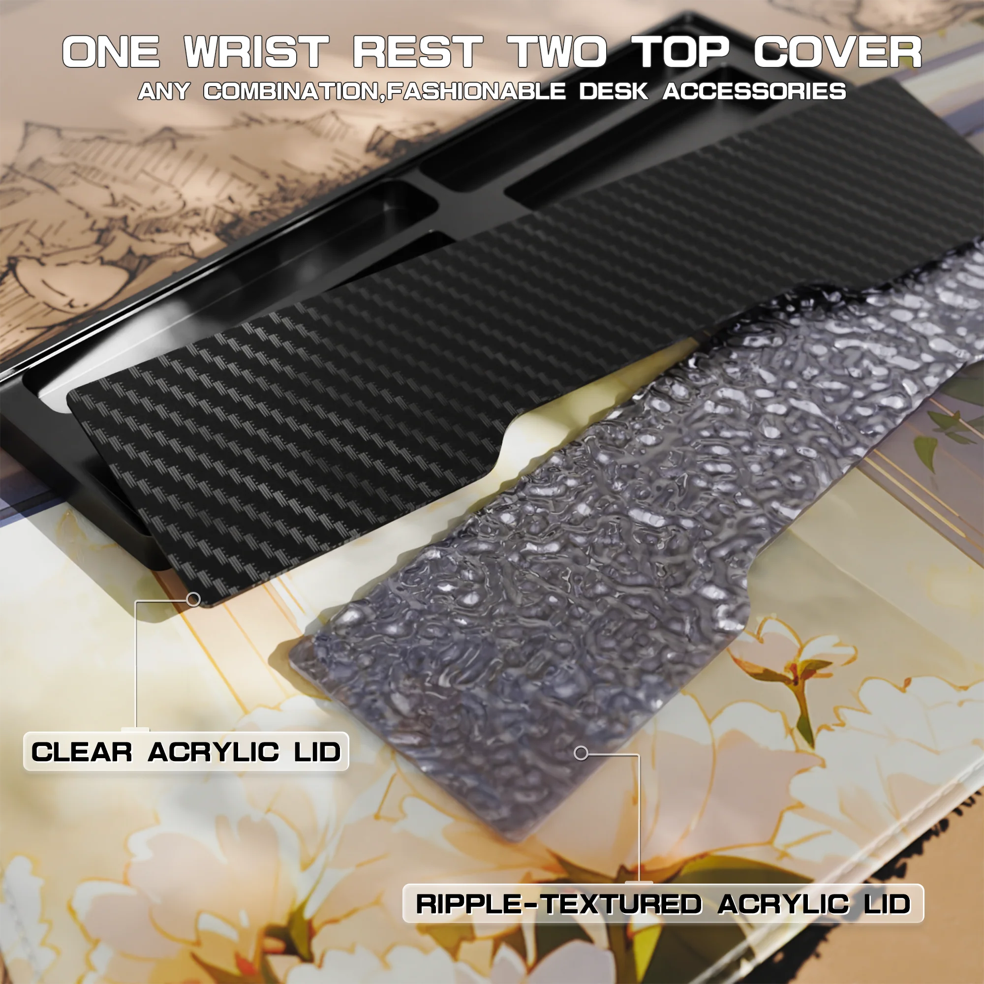 ATTACK SHARK Aluminum Alloy Wrist Rest with Partition Storage Case 6 ATTACK SHARK Aluminum Alloy Wrist Rest with Partition Storage Case