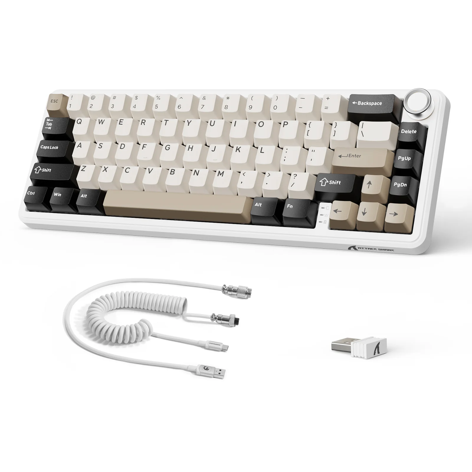 ATTACK SHARK X66 Wireless Mechanical Keyboard with 8K Coiled Cable 19 ATTACK SHARK X66 Wireless Mechanical Keyboard with 8K Coiled Cable
