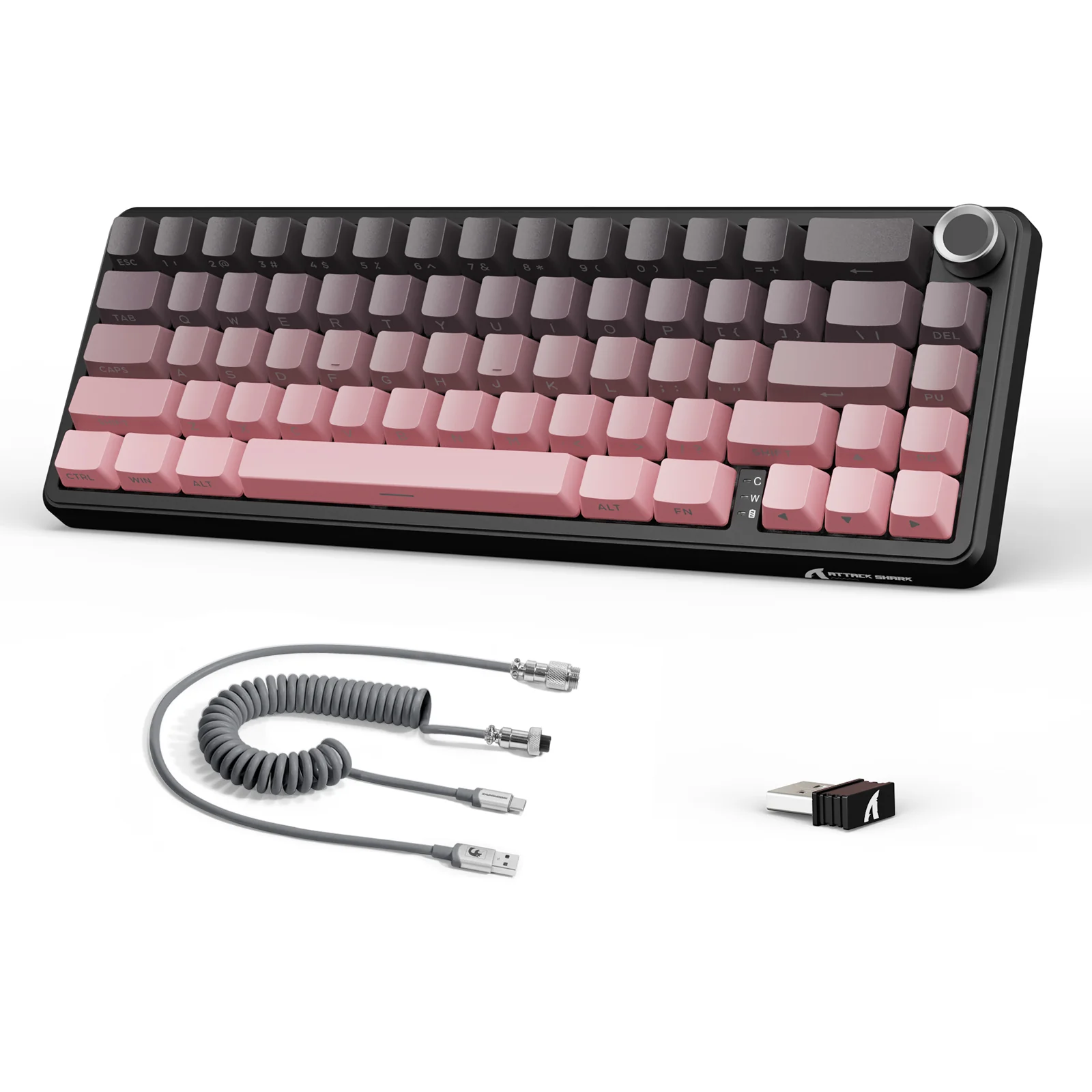 ATTACK SHARK X66 Wireless Mechanical Keyboard with 8K Coiled Cable 28 ATTACK SHARK X66 Wireless Mechanical Keyboard with 8K Coiled Cable