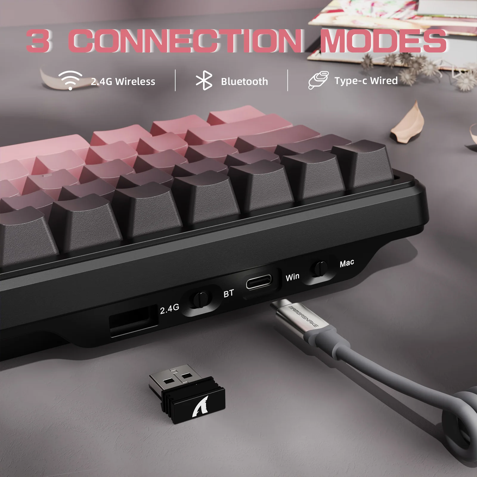 ATTACK SHARK X66 Wireless Mechanical Keyboard with 8K Coiled Cable 30 ATTACK SHARK X66 Wireless Mechanical Keyboard with 8K Coiled Cable