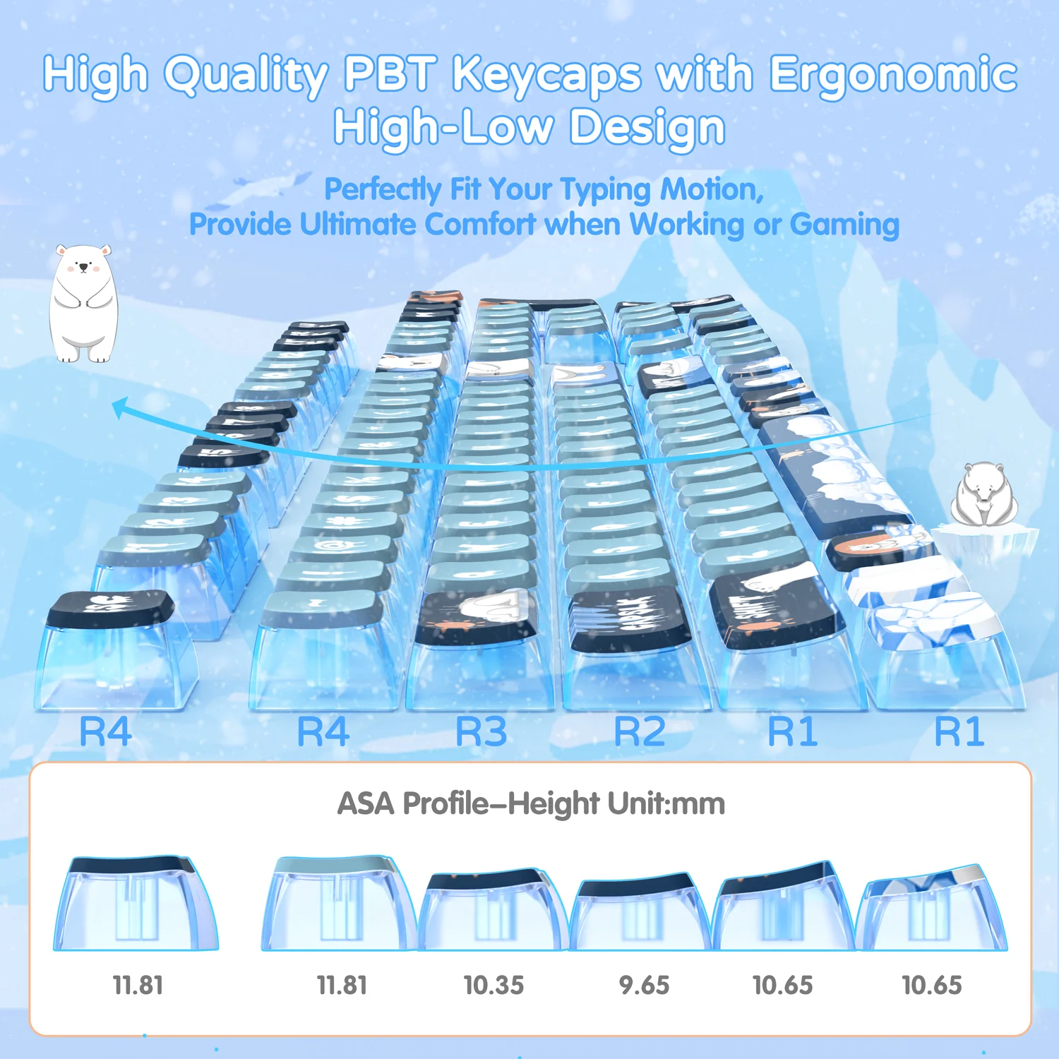 ATTACK SHARK 120 Keys PBT Dye-Sublimation Pudding Keycaps Set 12 ATTACK SHARK 120 Keys PBT Dye-Sublimation Pudding Keycaps Set