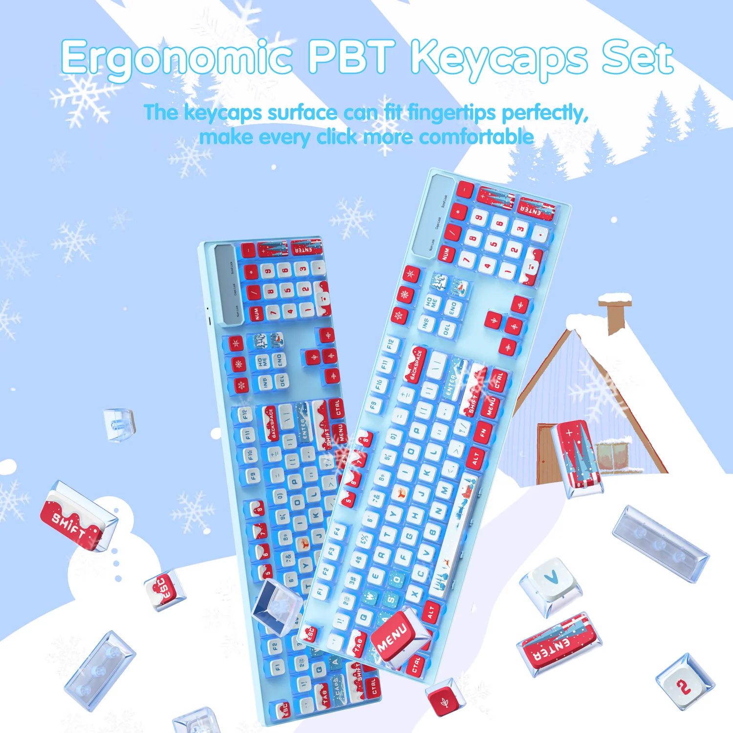 ATTACK SHARK 120 Keys PBT Dye-Sublimation Pudding Keycaps Set 19 ATTACK SHARK 120 Keys PBT Dye-Sublimation Pudding Keycaps Set