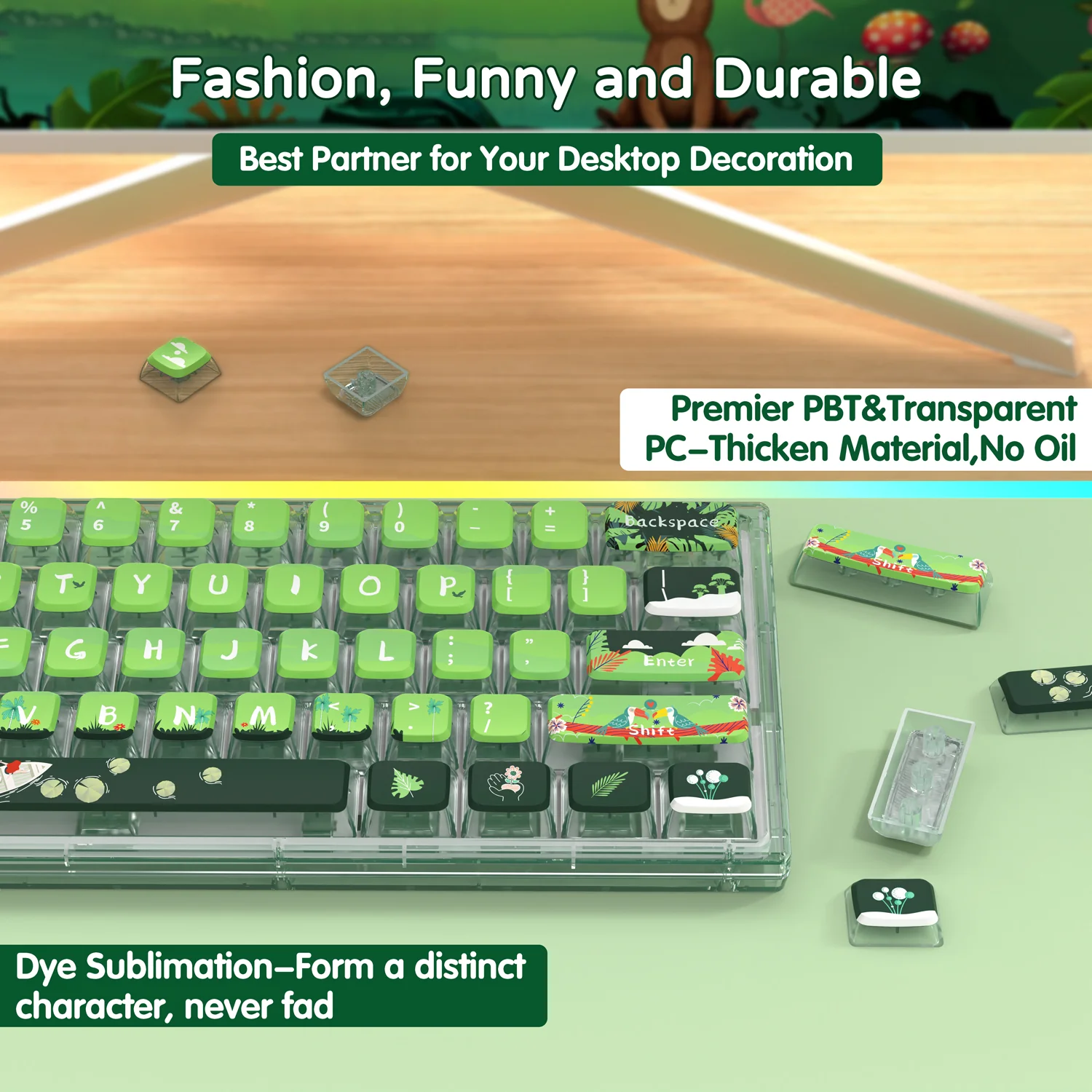 ATTACK SHARK 120 Keys PBT Dye-Sublimation Pudding Keycaps Set 23 ATTACK SHARK 120 Keys PBT Dye-Sublimation Pudding Keycaps Set