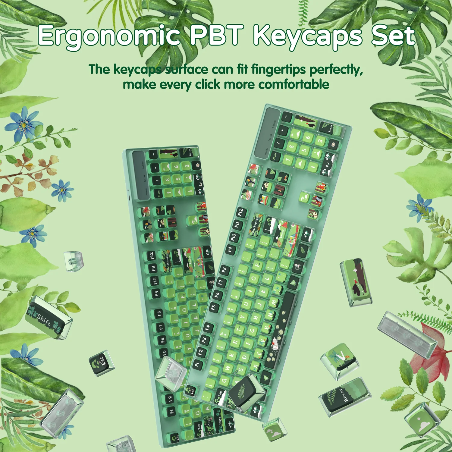 ATTACK SHARK 120 Keys PBT Dye-Sublimation Pudding Keycaps Set 24 ATTACK SHARK 120 Keys PBT Dye-Sublimation Pudding Keycaps Set