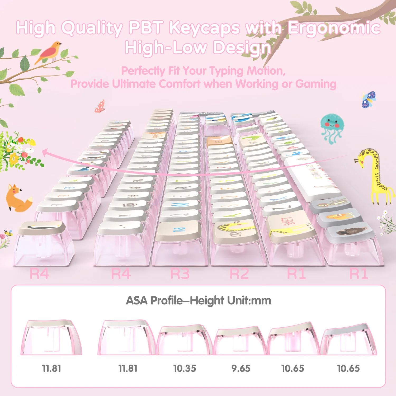 ATTACK SHARK 120 Keys PBT Dye-Sublimation Pudding Keycaps Set 31 ATTACK SHARK 120 Keys PBT Dye-Sublimation Pudding Keycaps Set