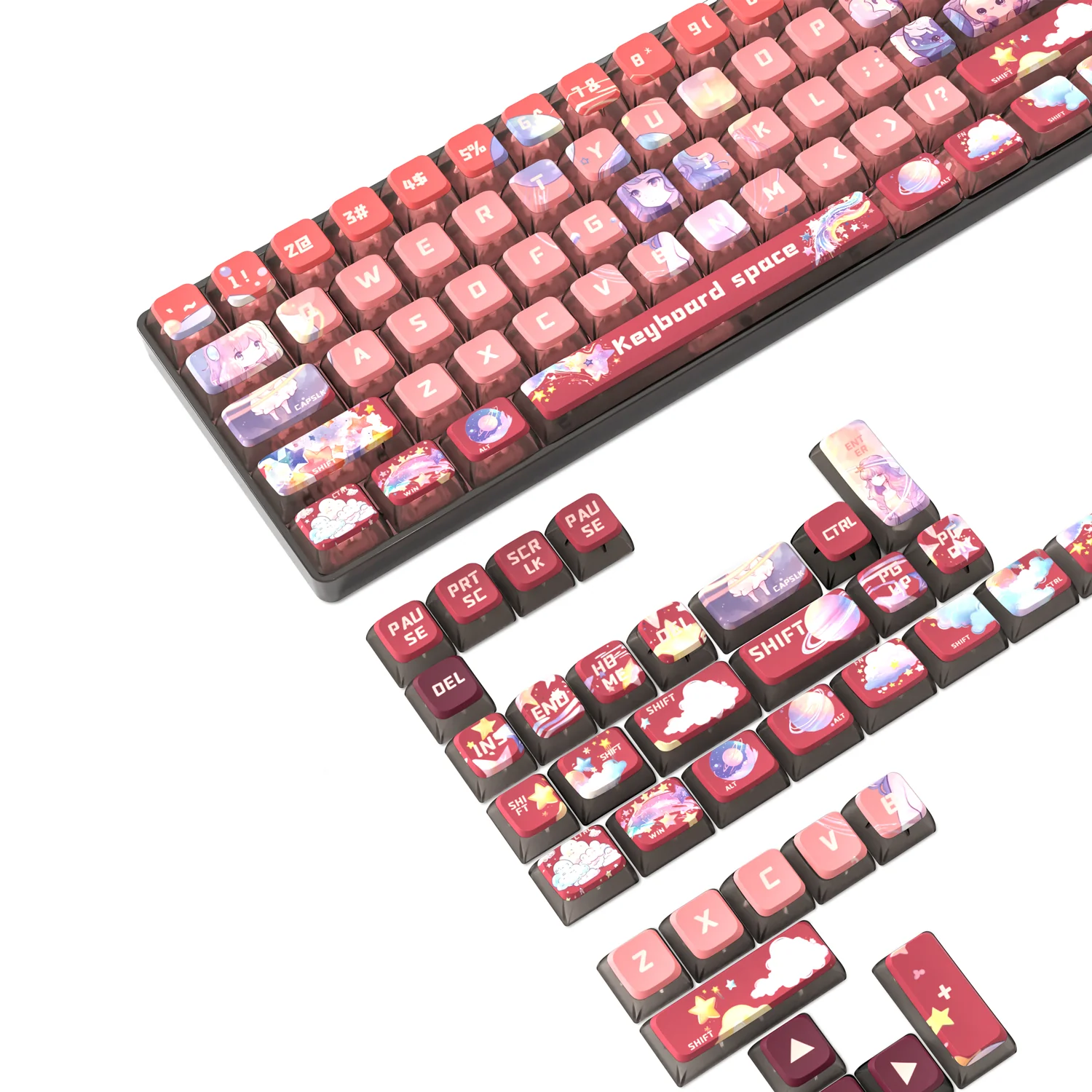 ATTACK SHARK 120 Keys PBT Dye-Sublimation Pudding Keycaps Set 34 ATTACK SHARK 120 Keys PBT Dye-Sublimation Pudding Keycaps Set