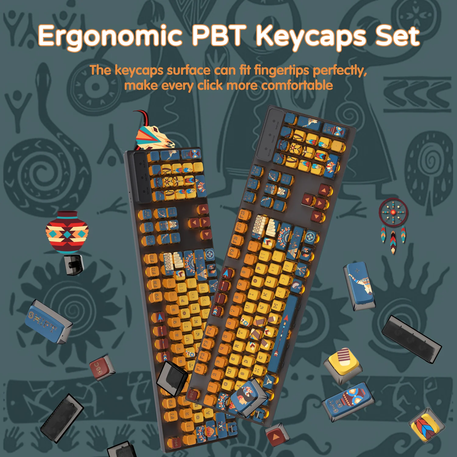 ATTACK SHARK 120 Keys PBT Dye-Sublimation Pudding Keycaps Set 72 ATTACK SHARK 120 Keys PBT Dye-Sublimation Pudding Keycaps Set