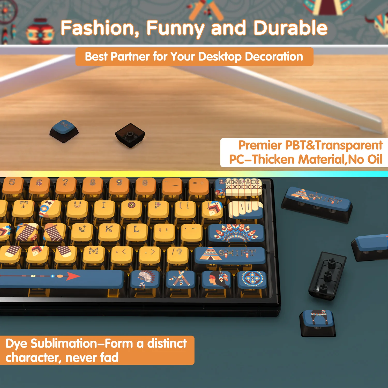 ATTACK SHARK 120 Keys PBT Dye-Sublimation Pudding Keycaps Set 74 ATTACK SHARK 120 Keys PBT Dye-Sublimation Pudding Keycaps Set