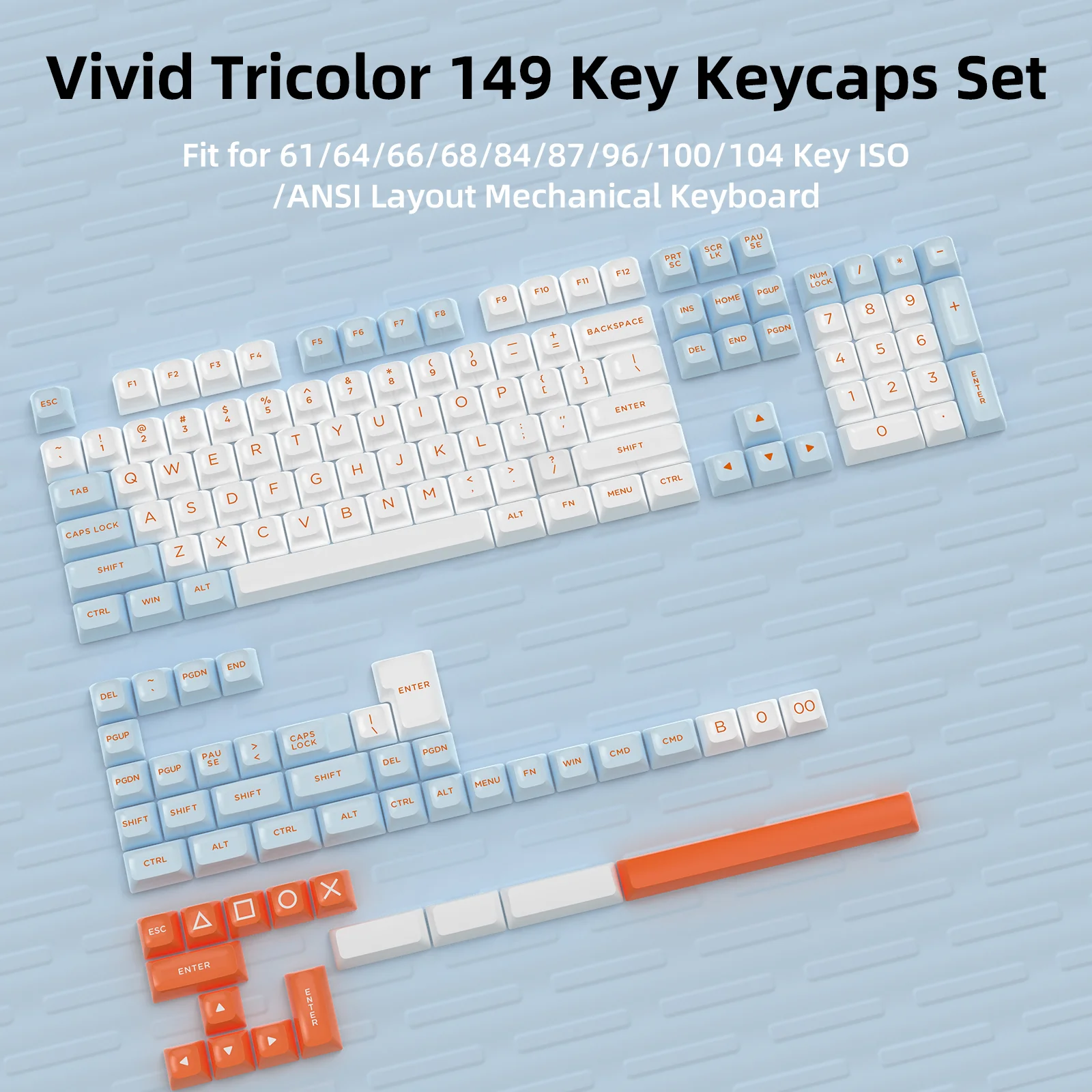 ATTACK SHARK 149 Keys PBT Keycaps Double Shot Full Keycap Set 17 ATTACK SHARK 149 Keys PBT Keycaps Double Shot Full Keycap Set
