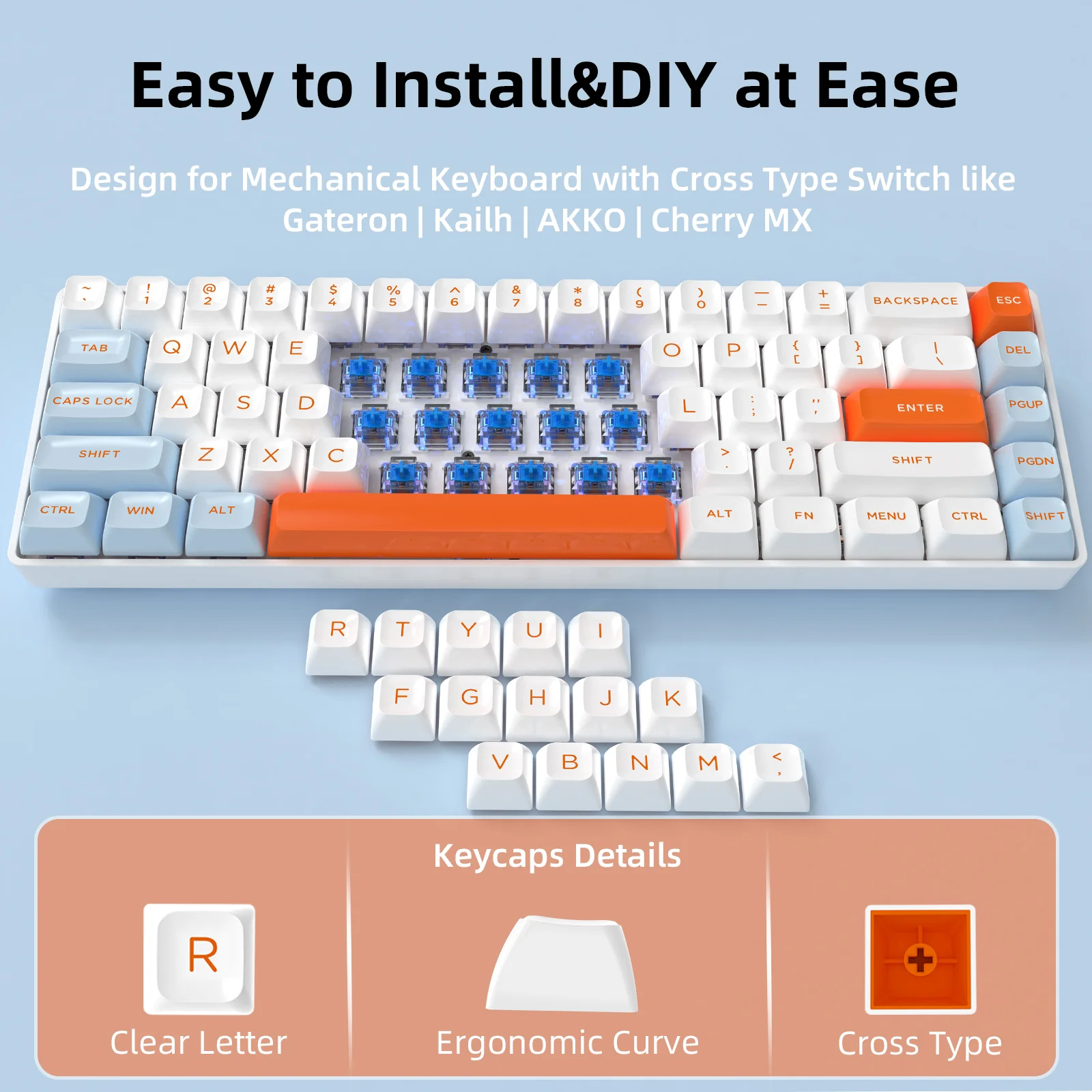 ATTACK SHARK 149 Keys PBT Keycaps Double Shot Full Keycap Set 18 ATTACK SHARK 149 Keys PBT Keycaps Double Shot Full Keycap Set